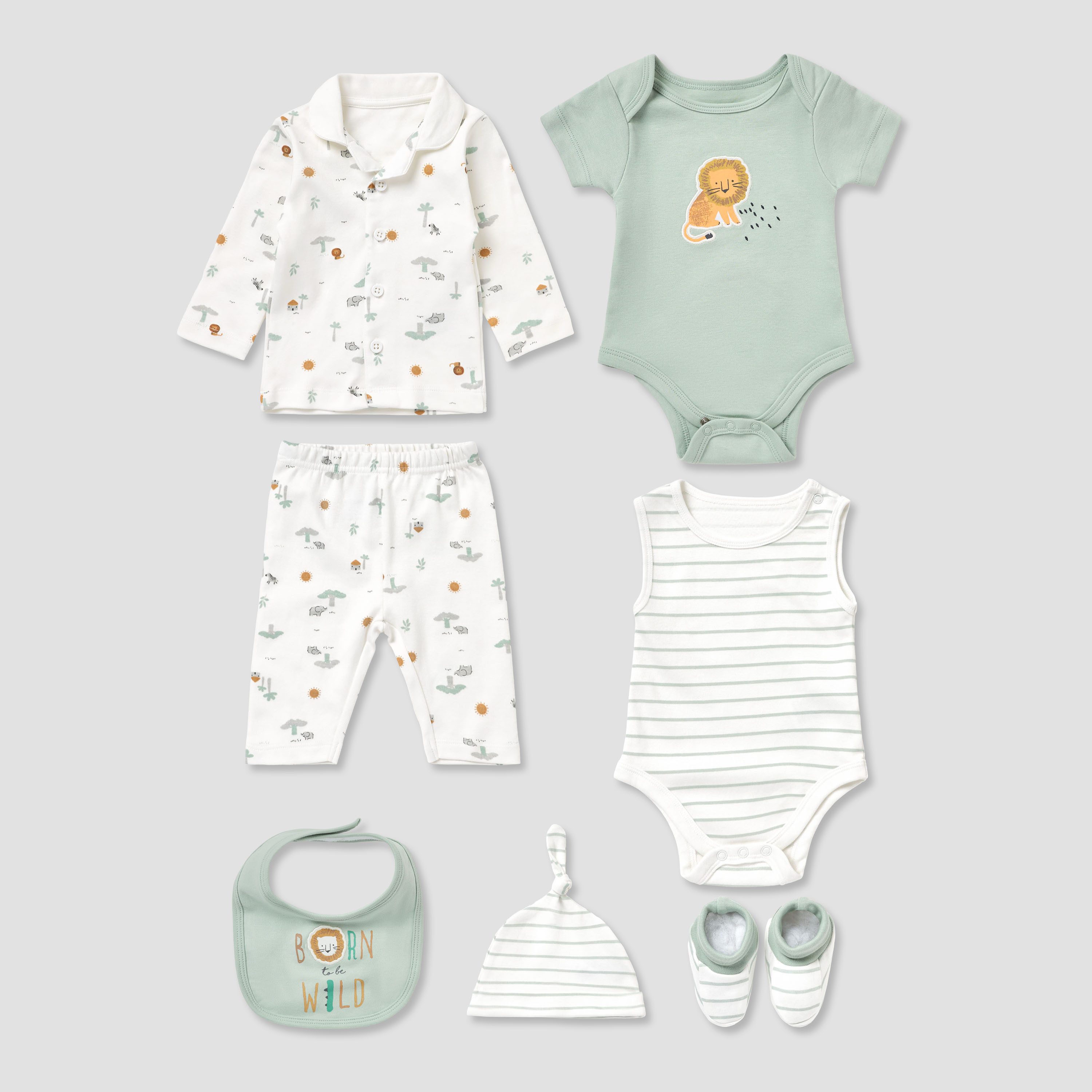 طقم هدايا ملابس 8 قطع مع أزرار إغلاق كبس من جونيورز-baby-boys-clothing-setsandcoords-image-2