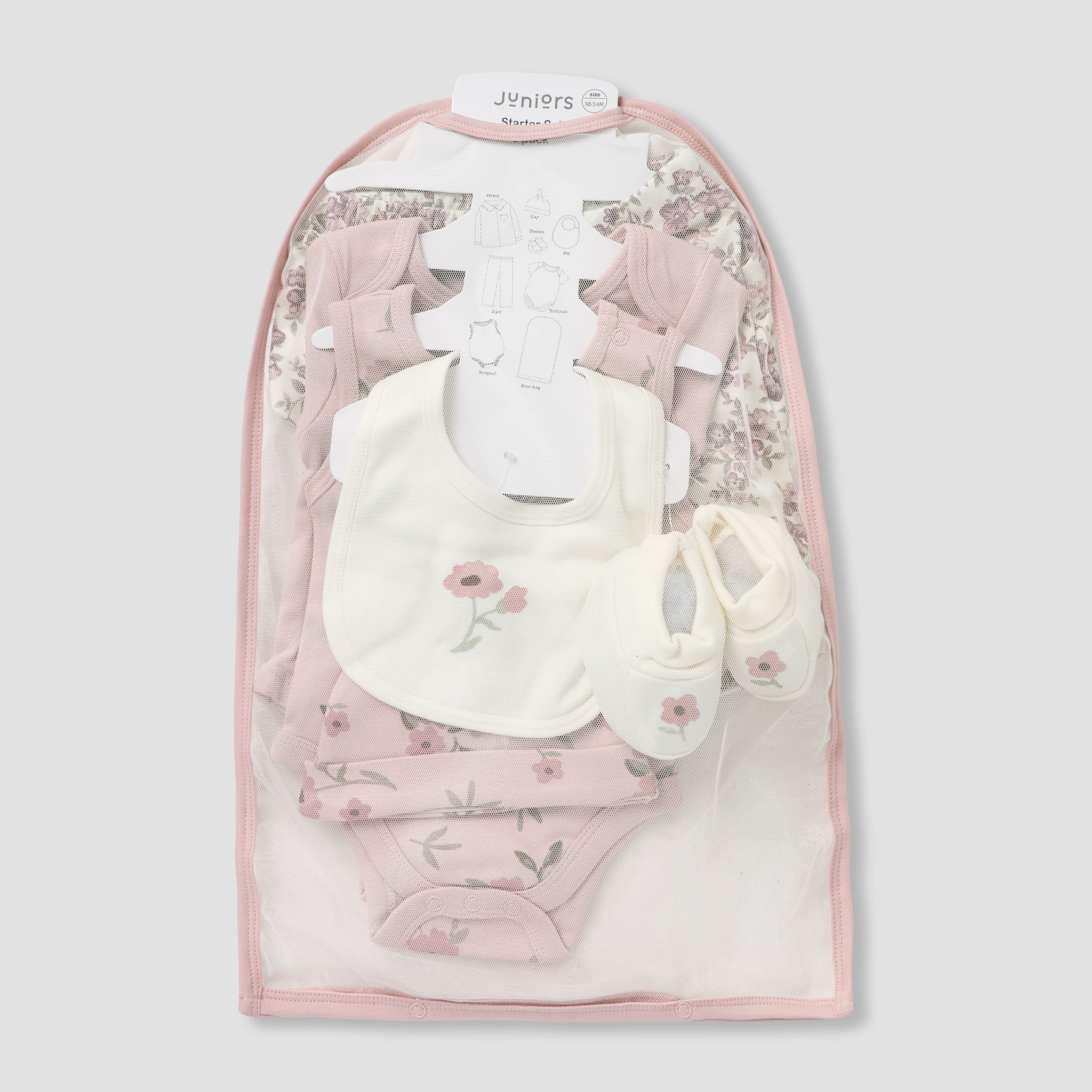 Set of 8 Juniors Clothing Gift Set with Floral Print-baby-girls-clothing-setsandcoords-image-1