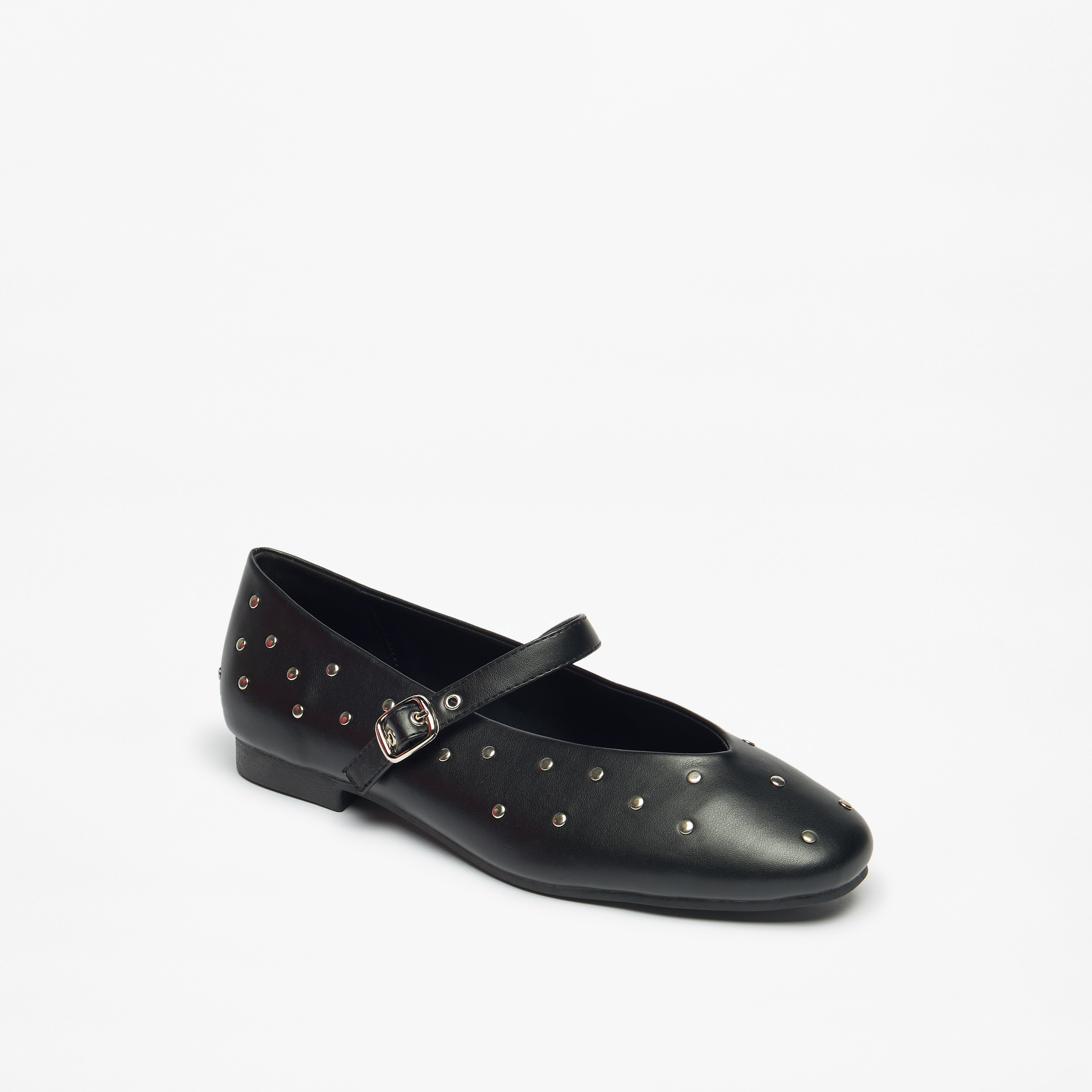 【GANNI】Feminine Buckle Ballerina Naplack flat shoes Ganni Feminine Buckle Ballerina Naplack Flats - Racing Red