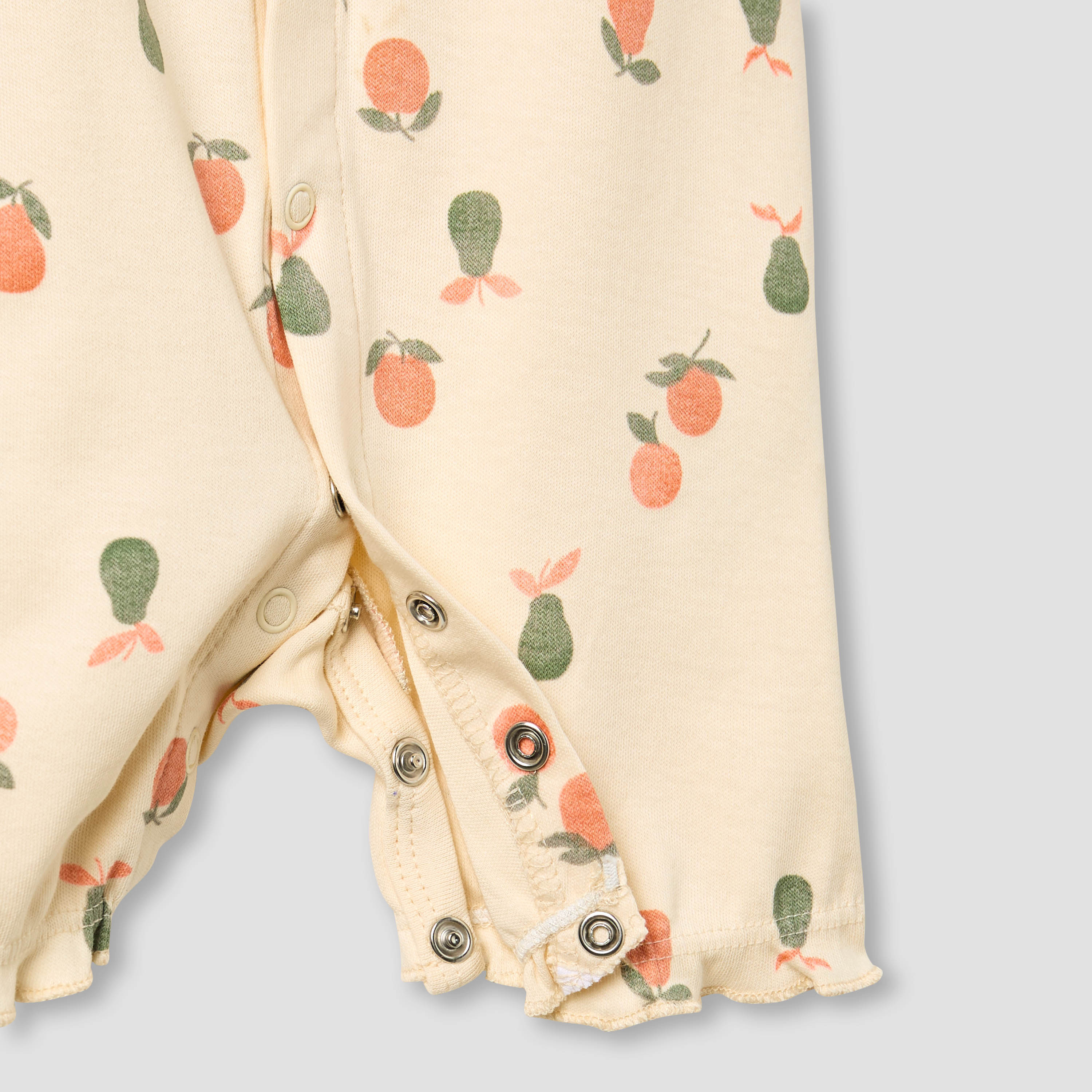 Juniors Round Neck Romper with Fruit Print - Cotton - Short Sleeves-baby-girls-clothing-rompers-image-5