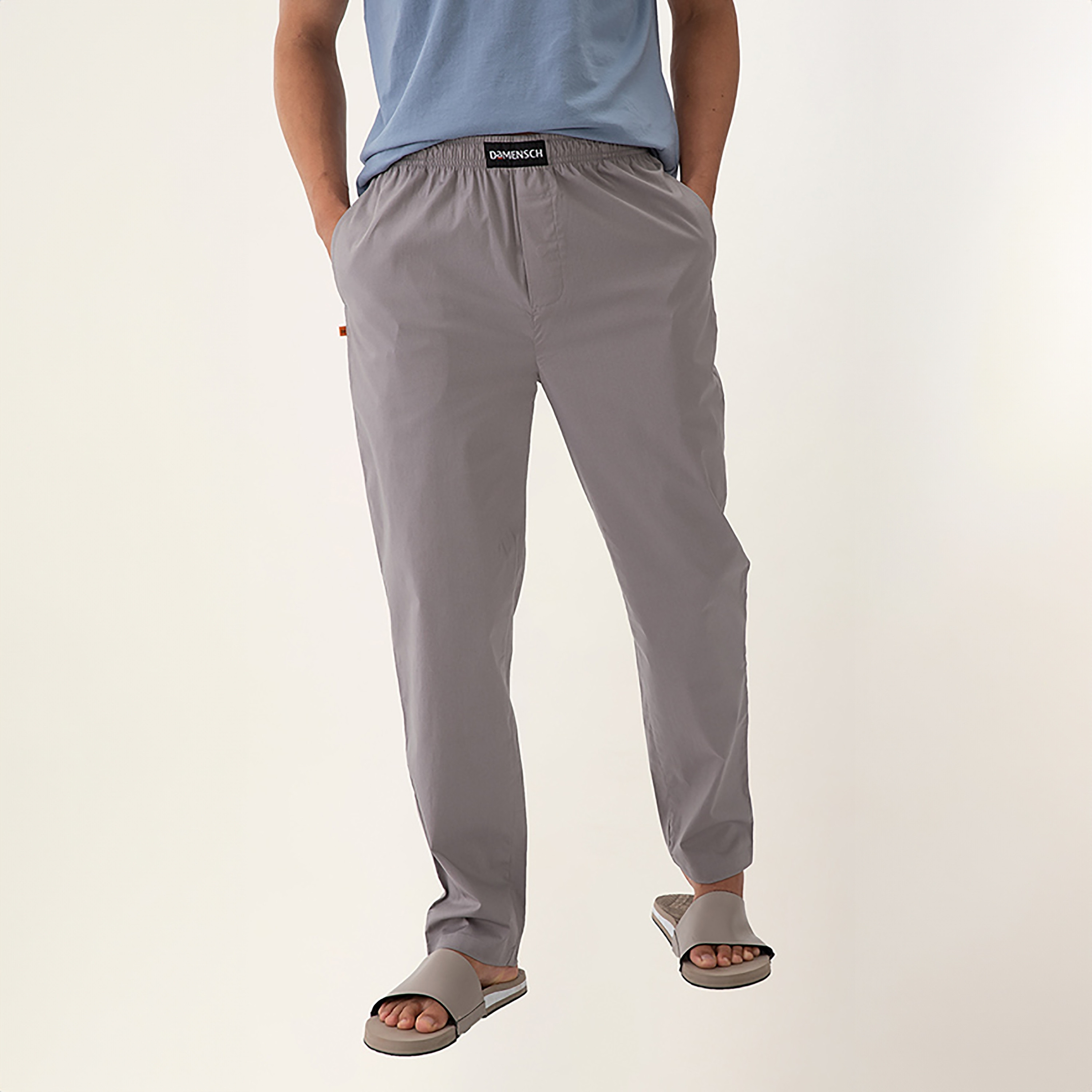 Damensch Plain Mid-Rise Stretch Drawstring Pyjama-men-clothing-nightwear-pyjamaandshorts-image-1