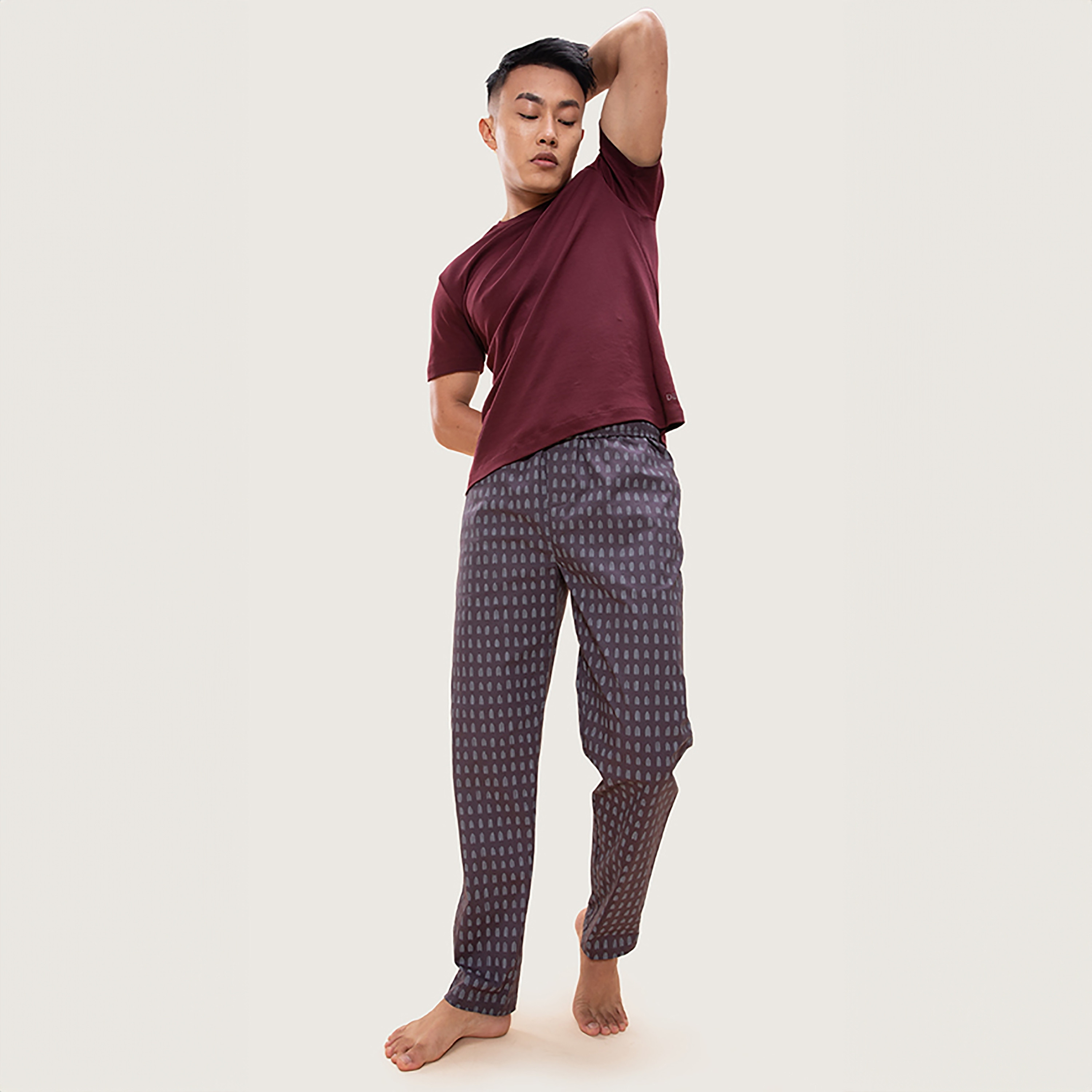 بيجامة برباط مطاطي متوسطة الارتفاع مطبوعة من دامنش-men-clothing-nightwear-pyjamaandshorts-image-6