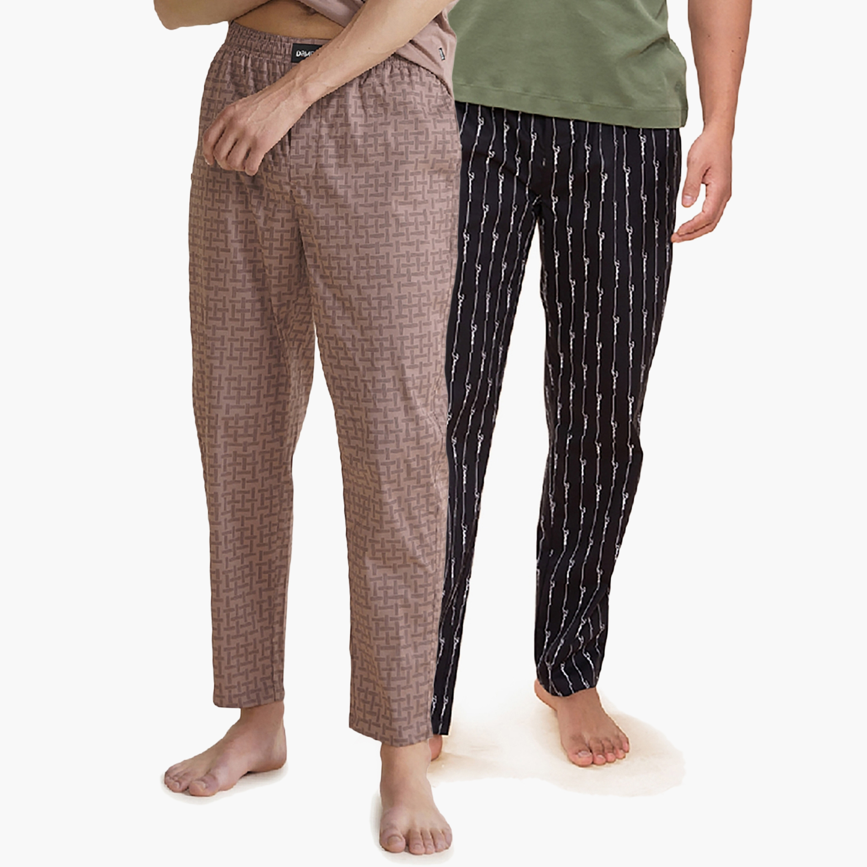 Damensch Pack of 2 Printed Mid-Rise Pyjamas-men-clothing-nightwear-pyjamaandshorts-image-1