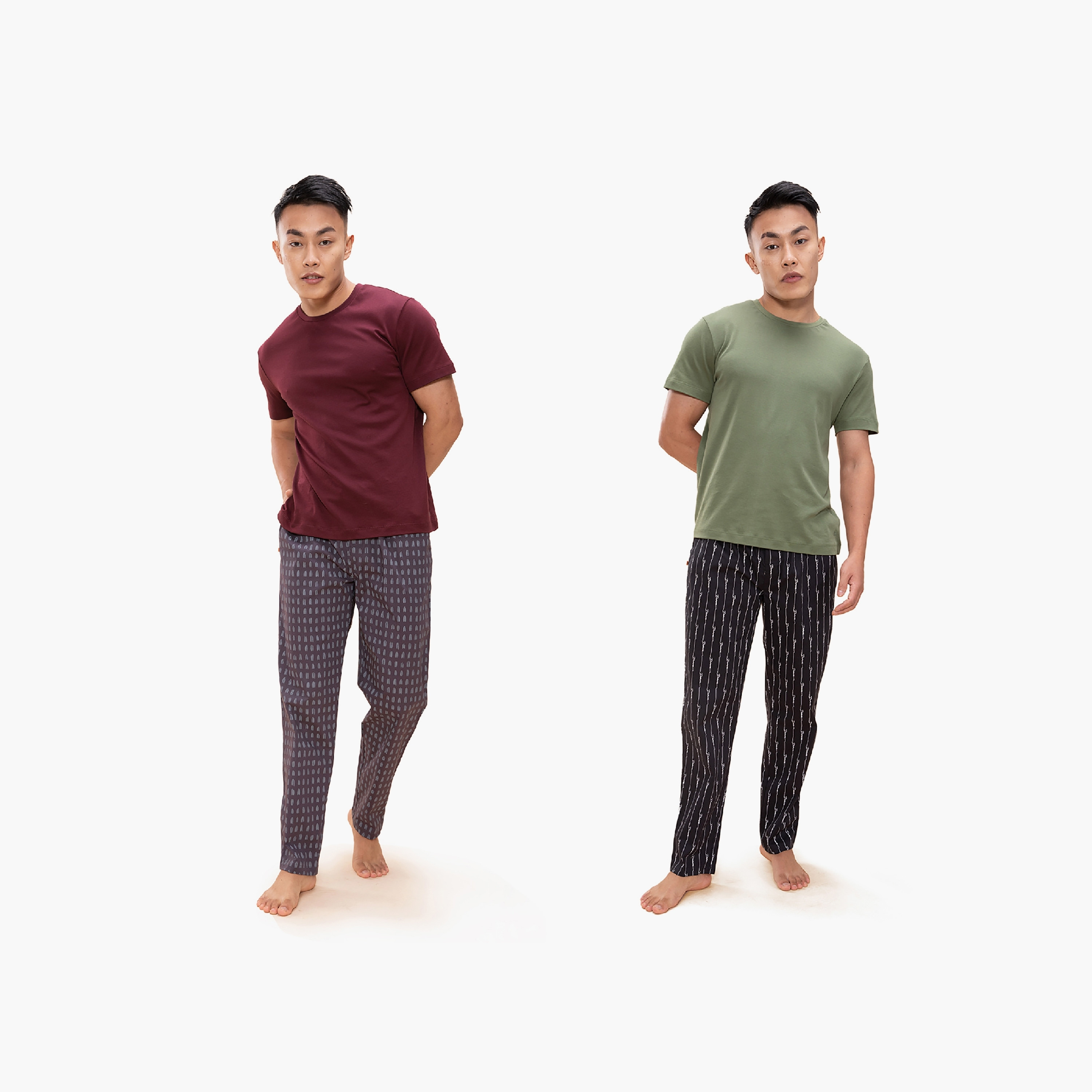 حزمة من 2 بيجامة مطبوعة بمتوسطة الارتفاع من دامينش-men-clothing-nightwear-pyjamaandshorts-image-14