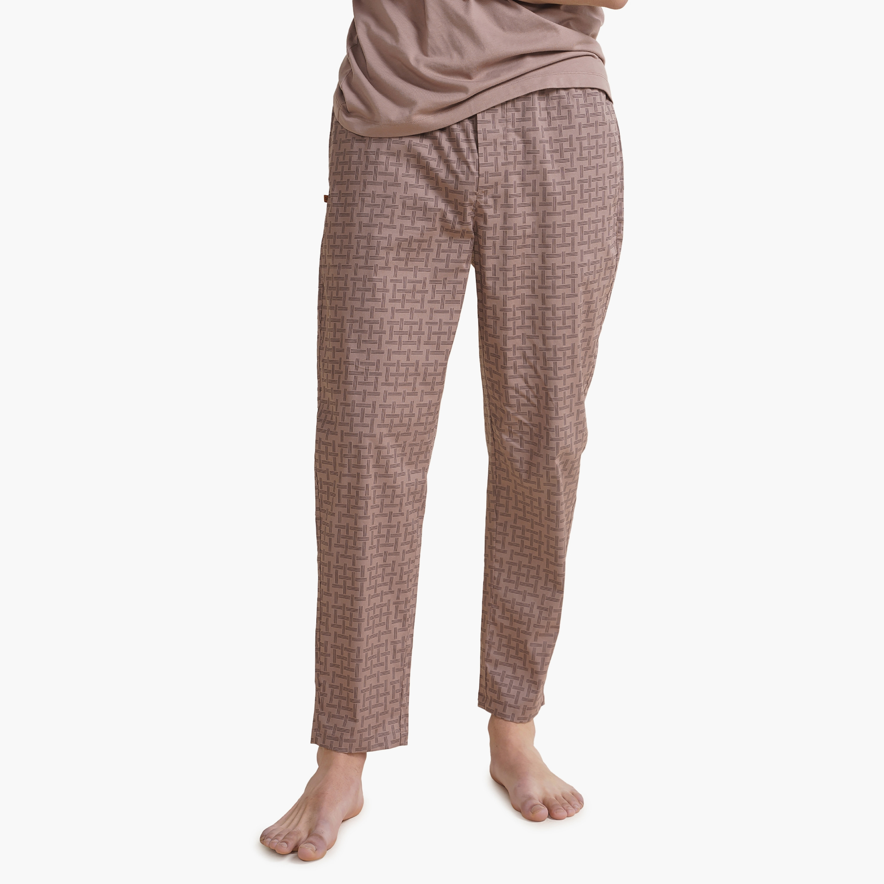 بيجامة دامينش متوسطة الارتفاع ذو مطبوعة مع إغلاق برباط داخلي-men-clothing-nightwear-pyjamaandshorts-image-17