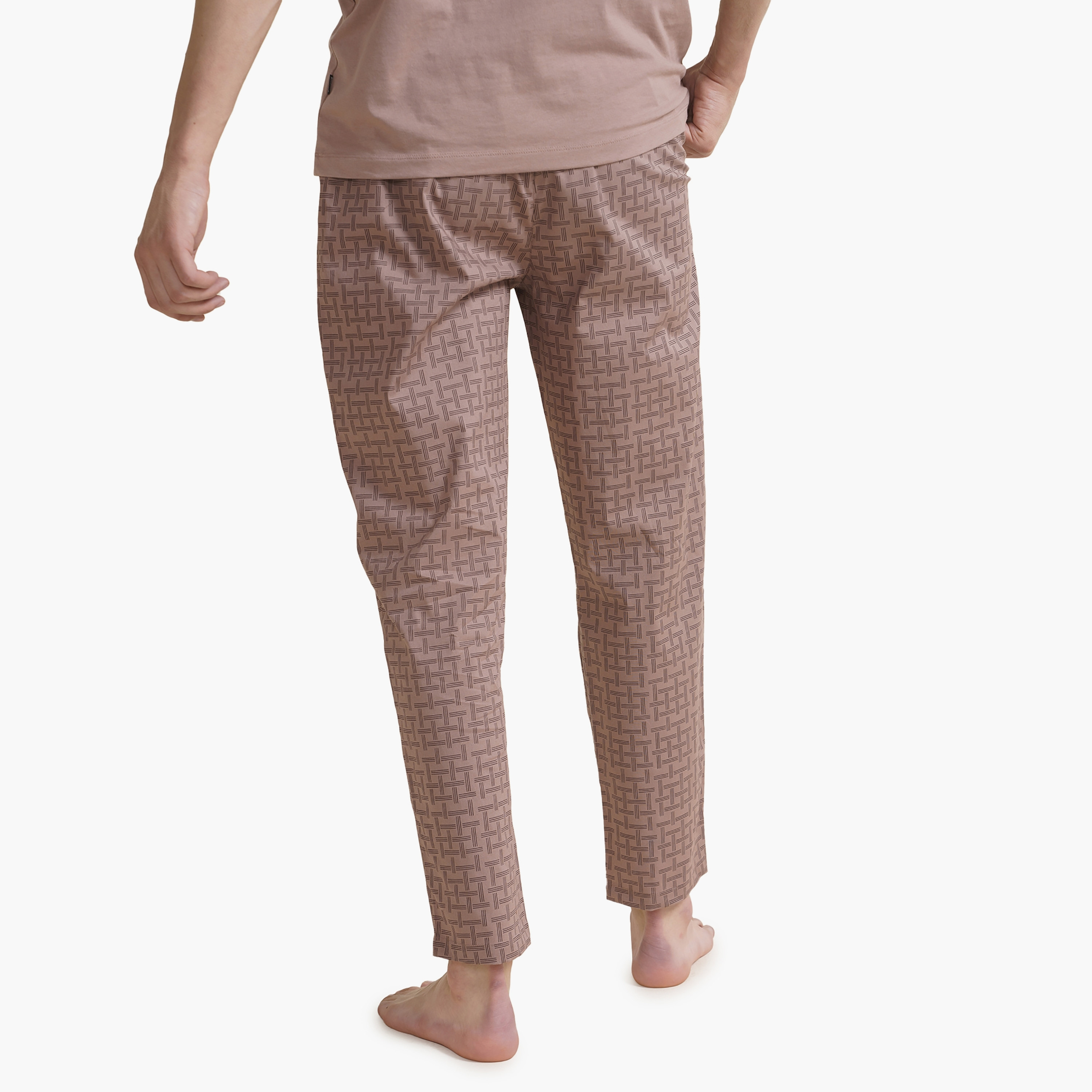 بيجامة دامينش متوسطة الارتفاع ذو مطبوعة مع إغلاق برباط داخلي-men-clothing-nightwear-pyjamaandshorts-image-20