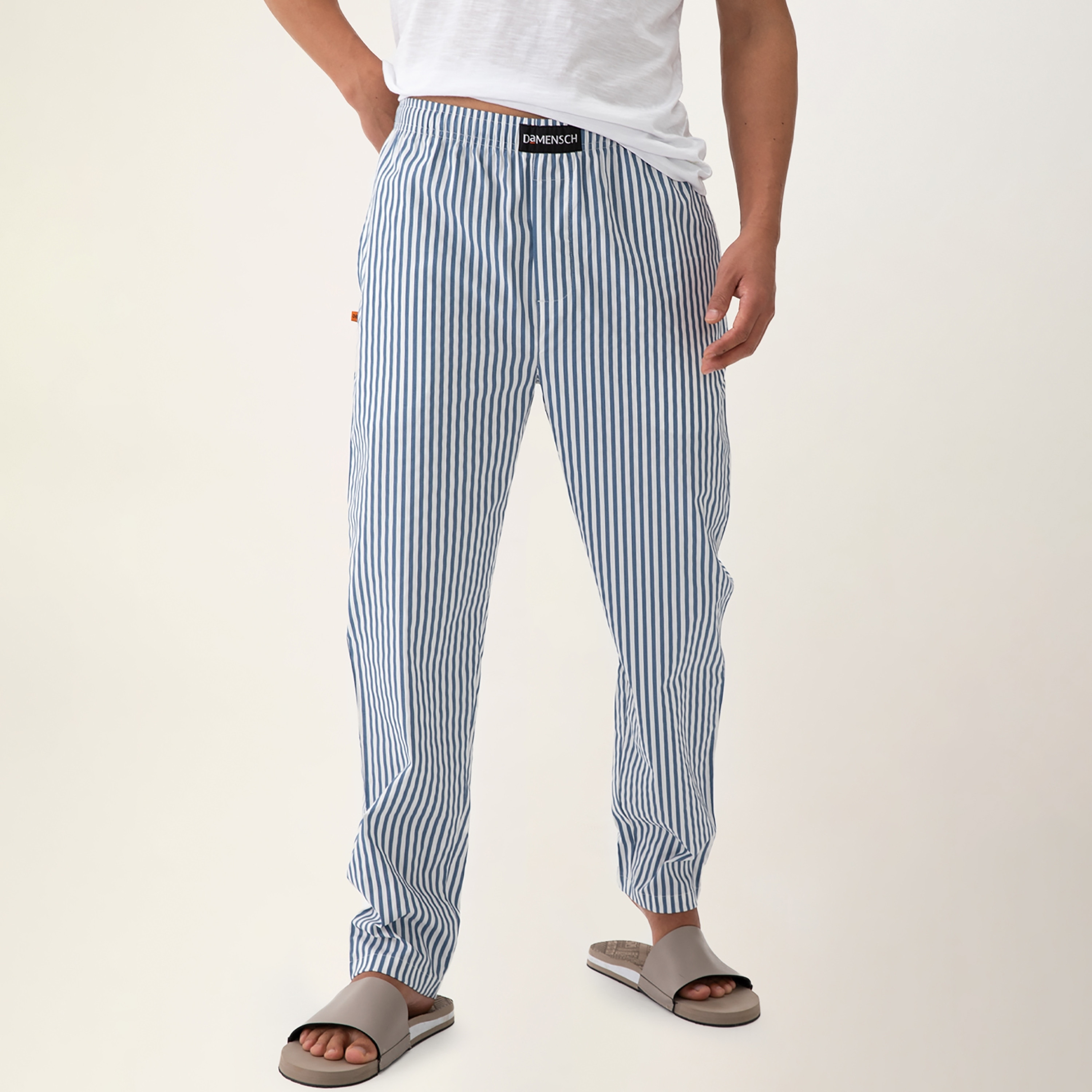 بيجامة دامينش متوسطة الارتفاع ذو مطبوعة مع إغلاق برباط داخلي-men-clothing-nightwear-pyjamaandshorts-image-13