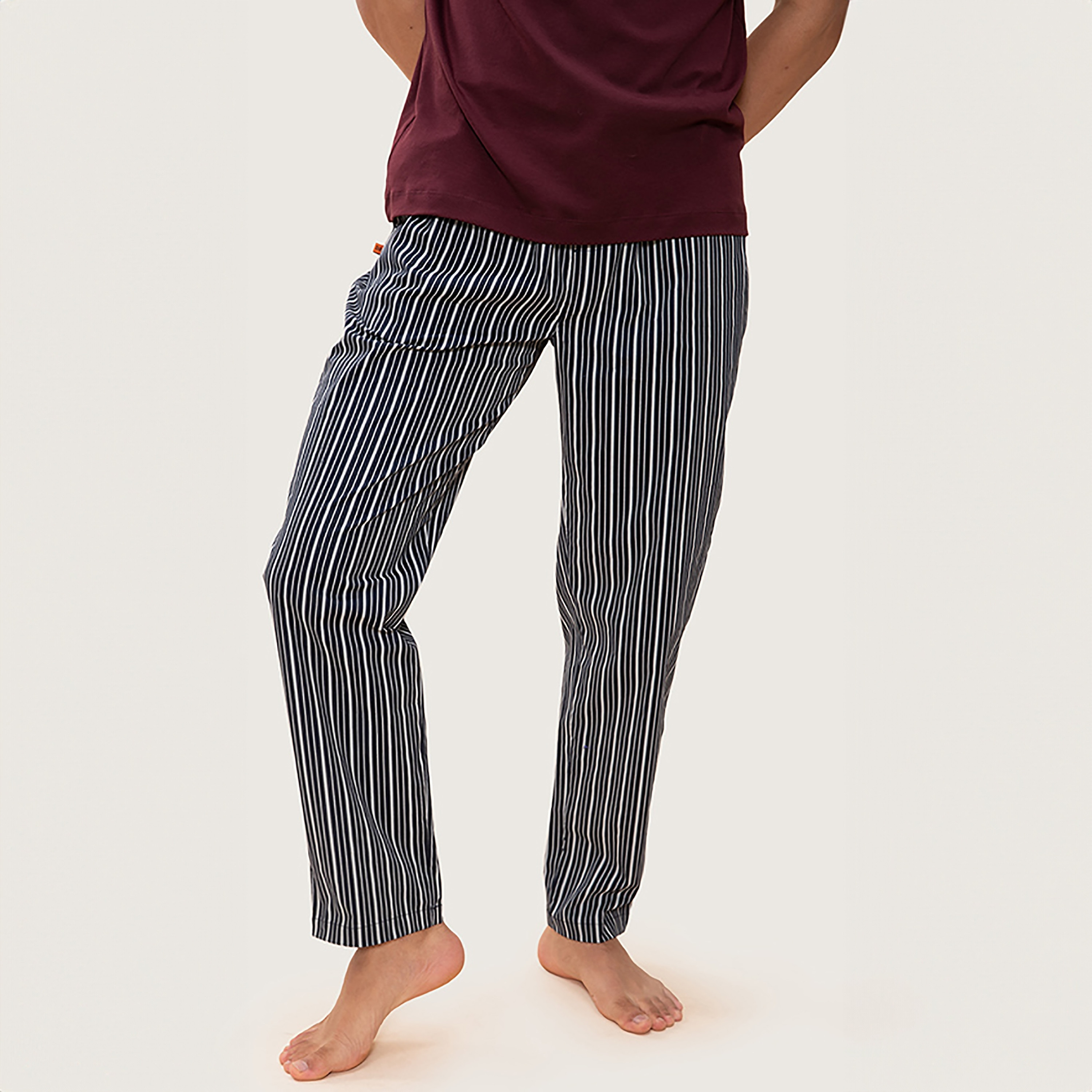 Damensch Stripes Mid-Rise Stretch Drawstring Pyjama-men-clothing-nightwear-pyjamaandshorts-image-1