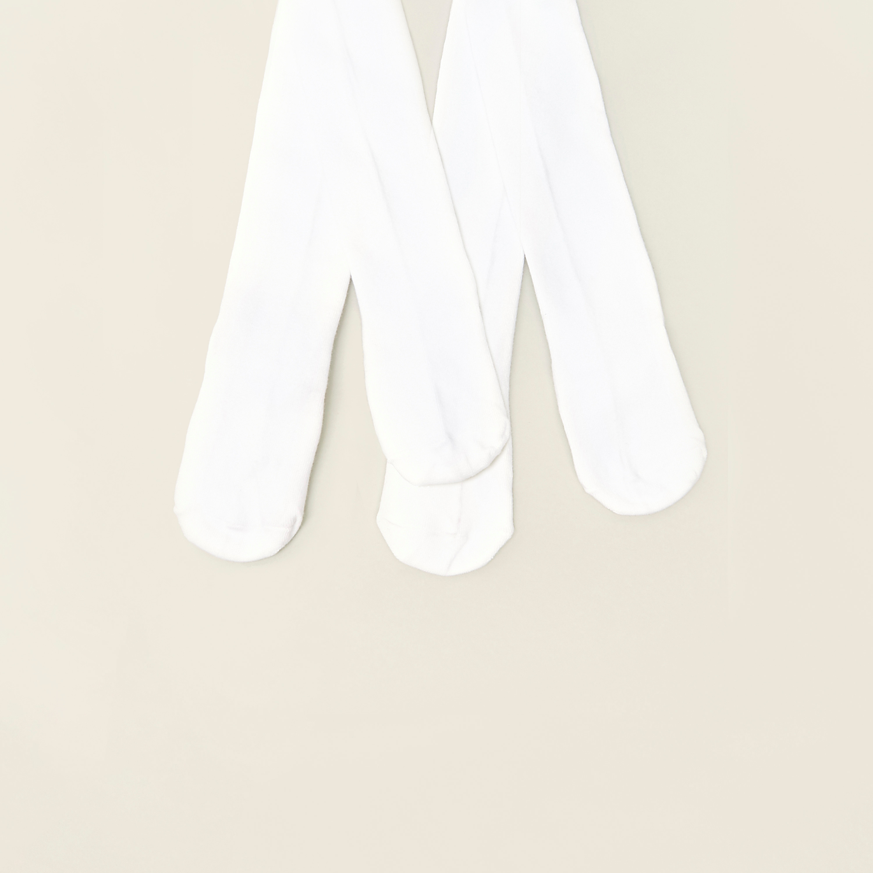 Juniors Solid Closed Feet Tights - Set of 2-girls-accessories-socks-image-1