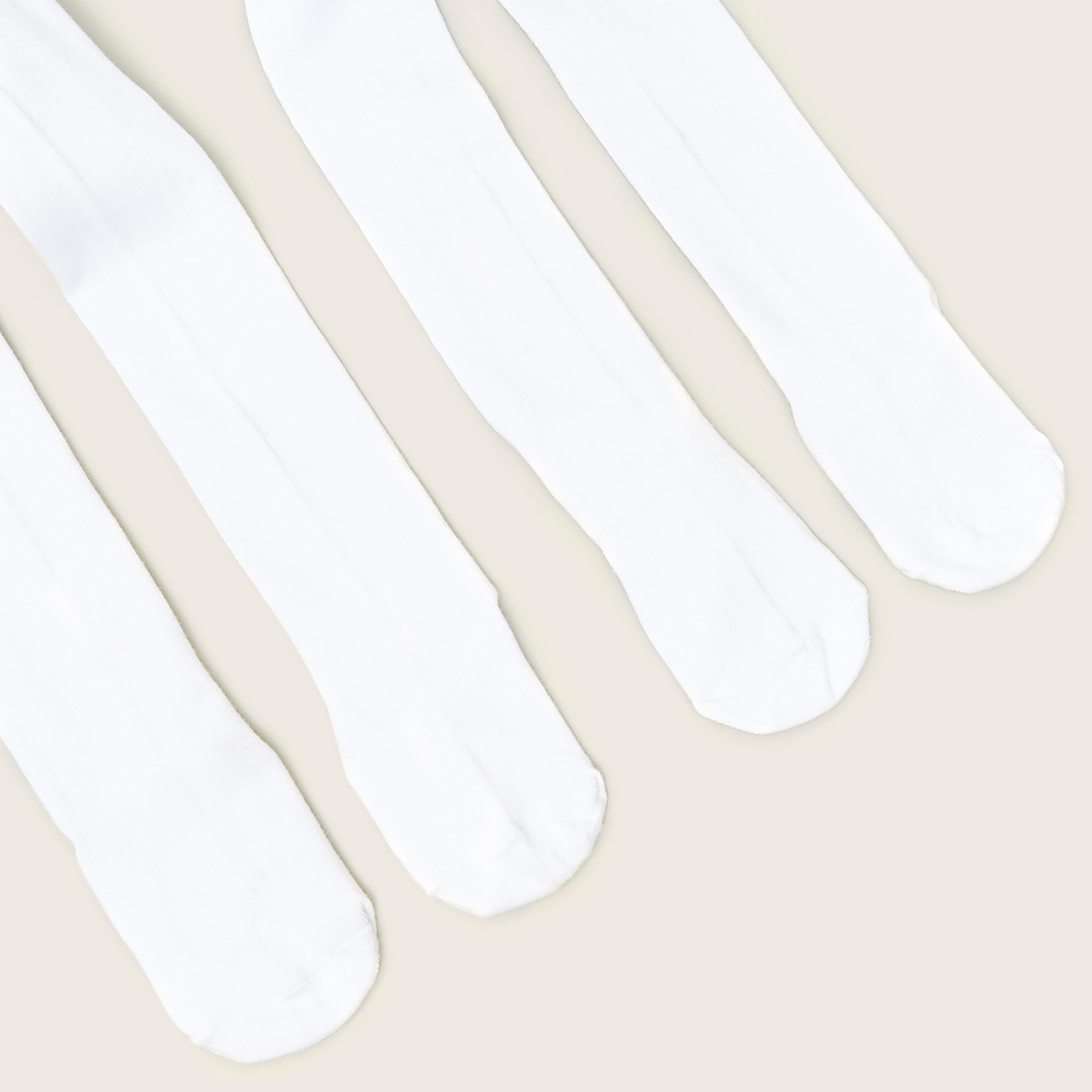 Juniors Solid Closed Feet Tights - Set of 2-girls-accessories-socks-image-2