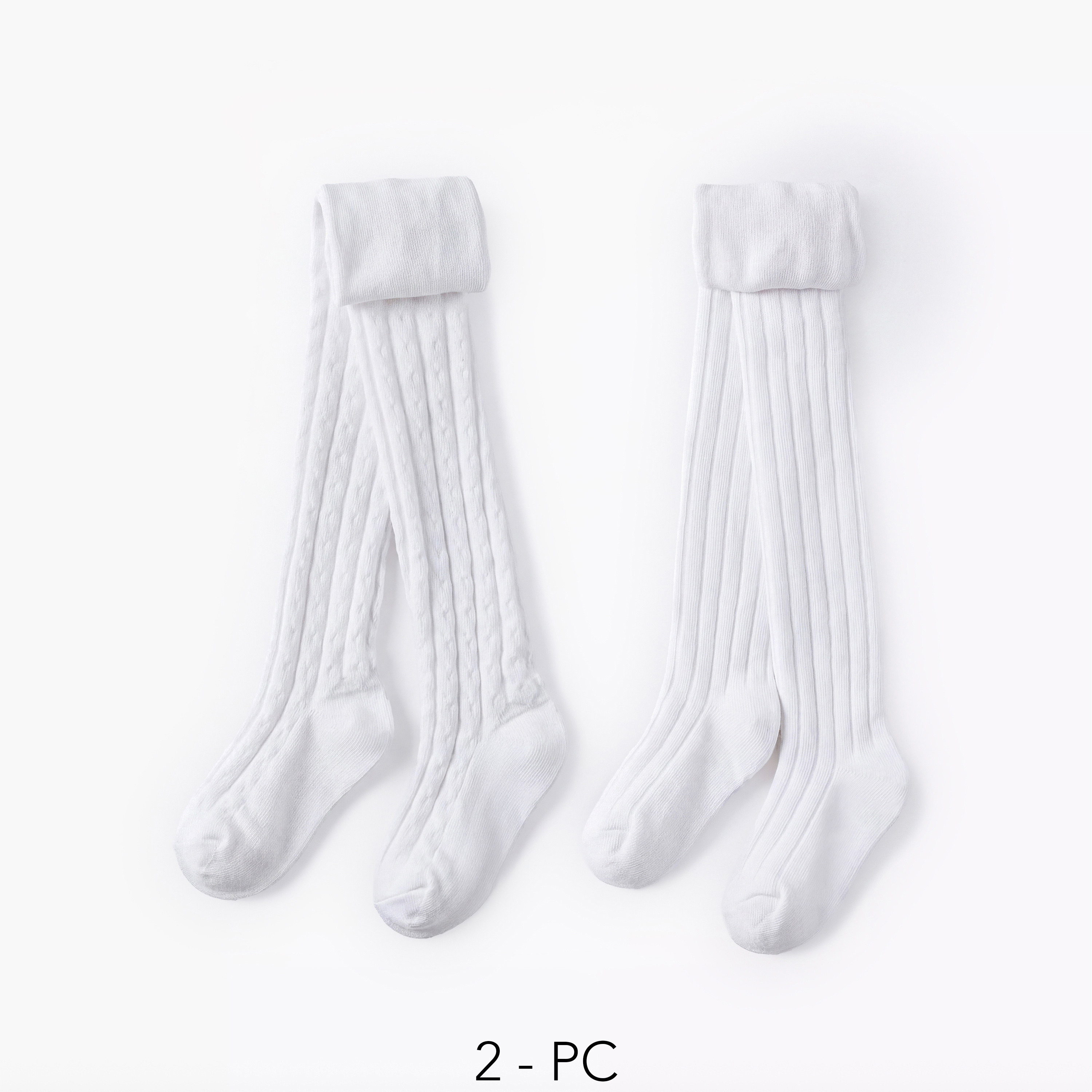 Juniors Textured Closed Feet Tights - Set of 2-girls-accessories-socks-image-2