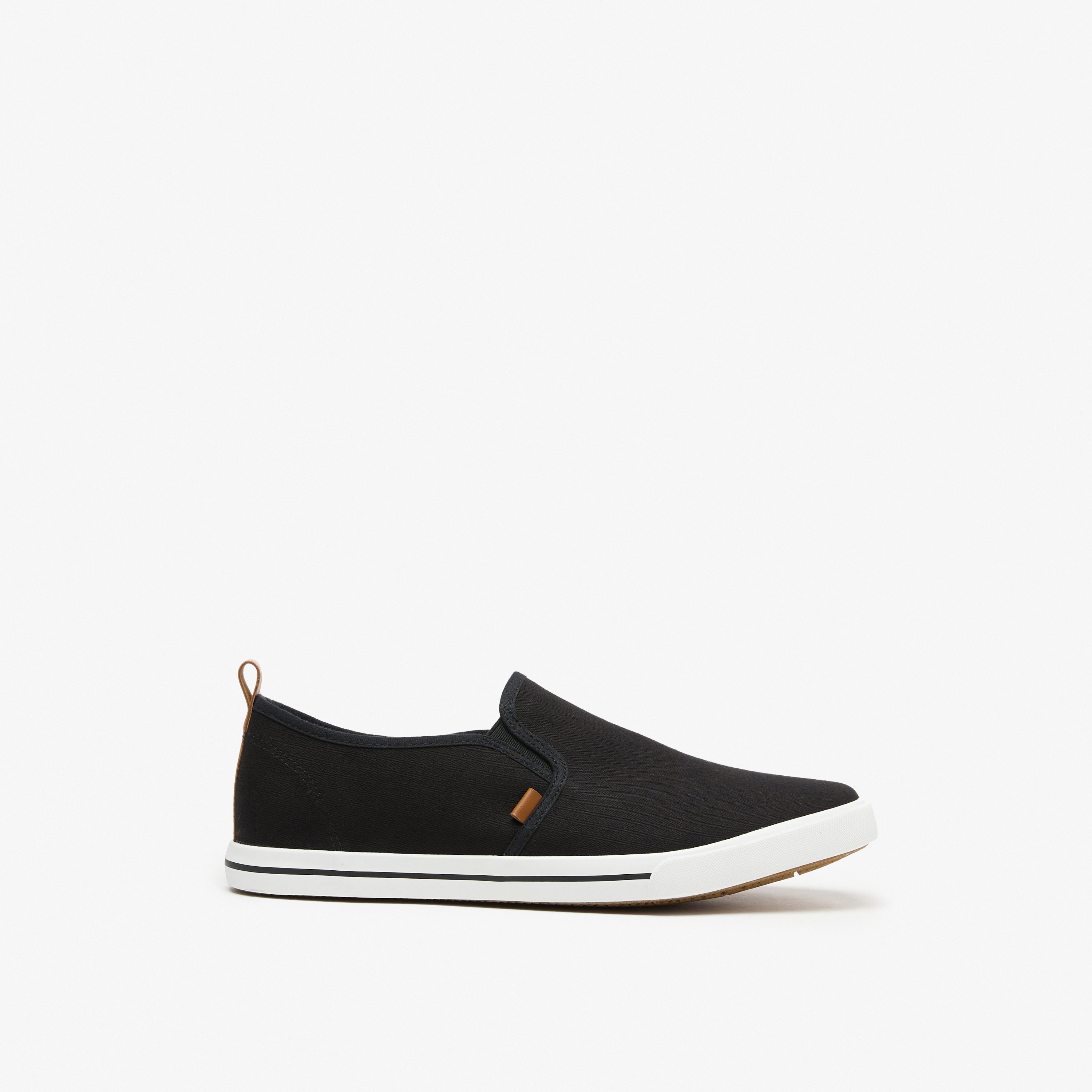 حذاء سنيكرز سادة برباط إغلاق ولسان سحب للرجال من لي كوبر-men-shoes-sneakers-image-3