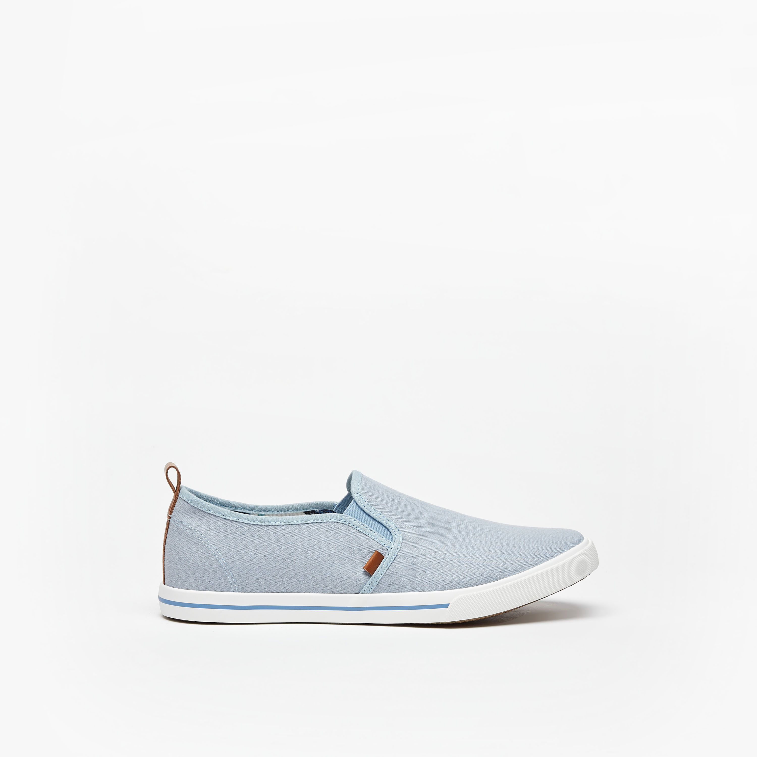 Lee Cooper Men's Solid Slip-On Sneakers with Pull Tab-men-shoes-sneakers-image-3