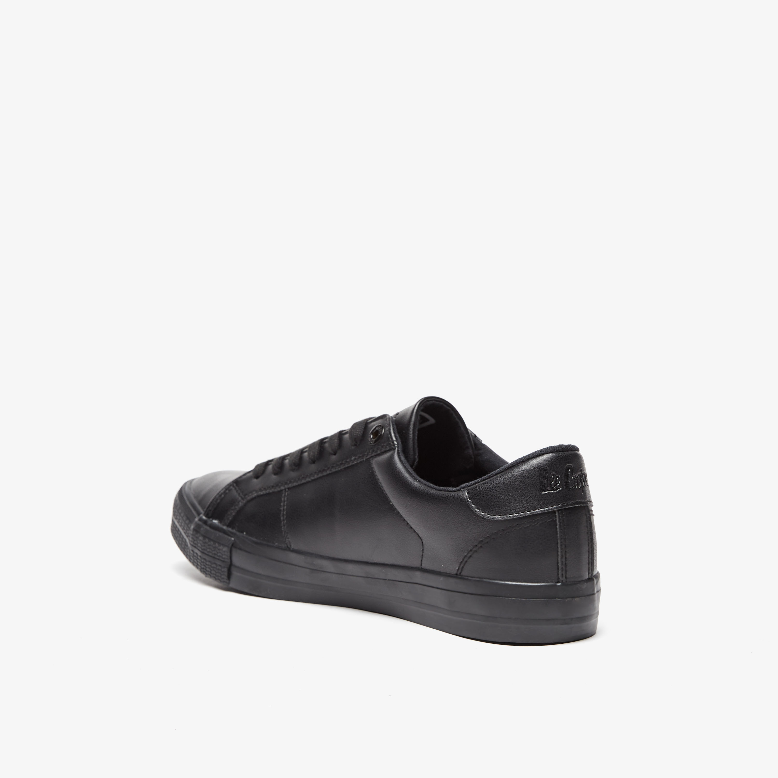 Lee Cooper Men's Monotone Low Ankle Sneakers with Lace-Up Closure-men-shoes-sneakers-image-2