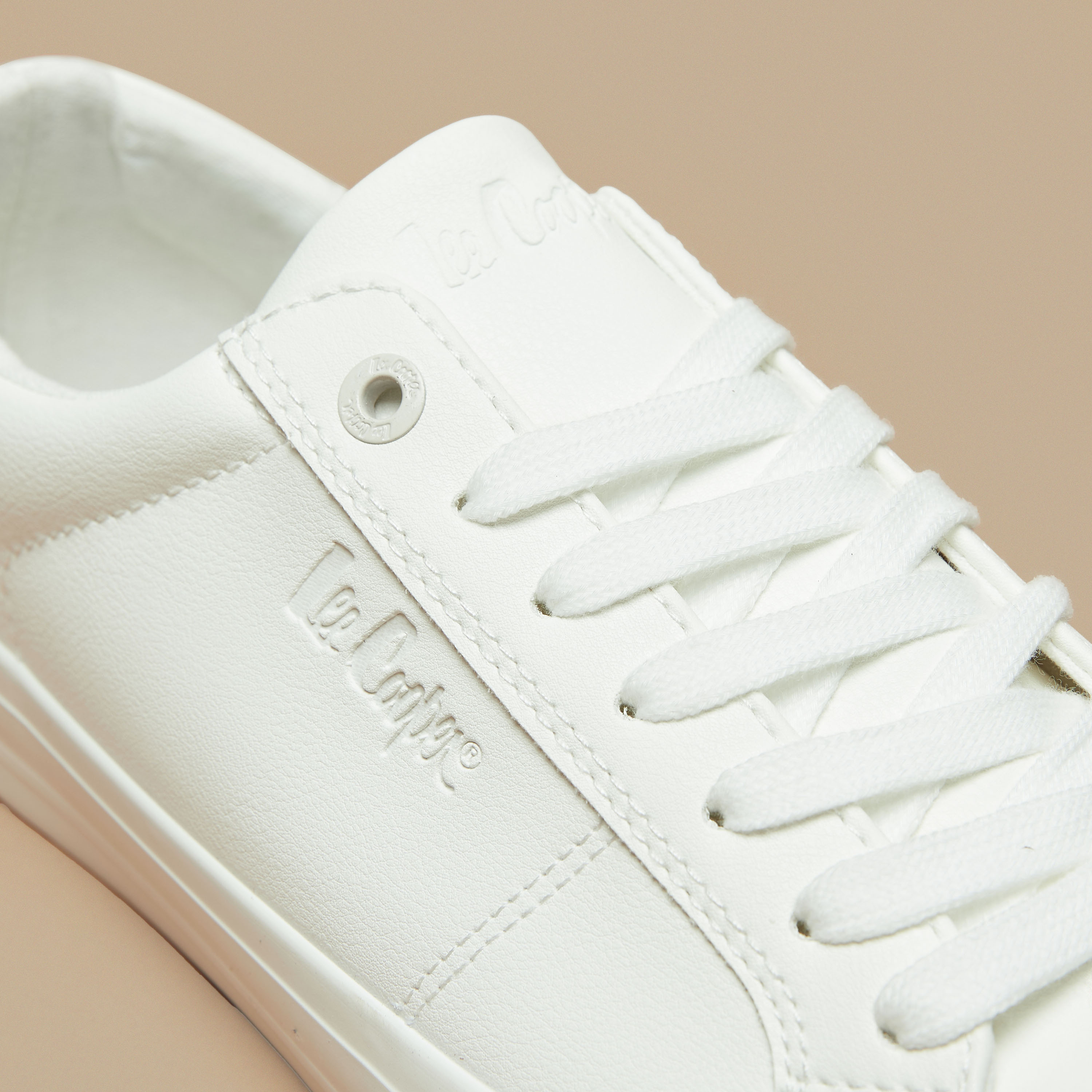 Lee Cooper Men's Monotone Low Ankle Sneakers with Lace-Up Closure-men-shoes-sneakers-image-5