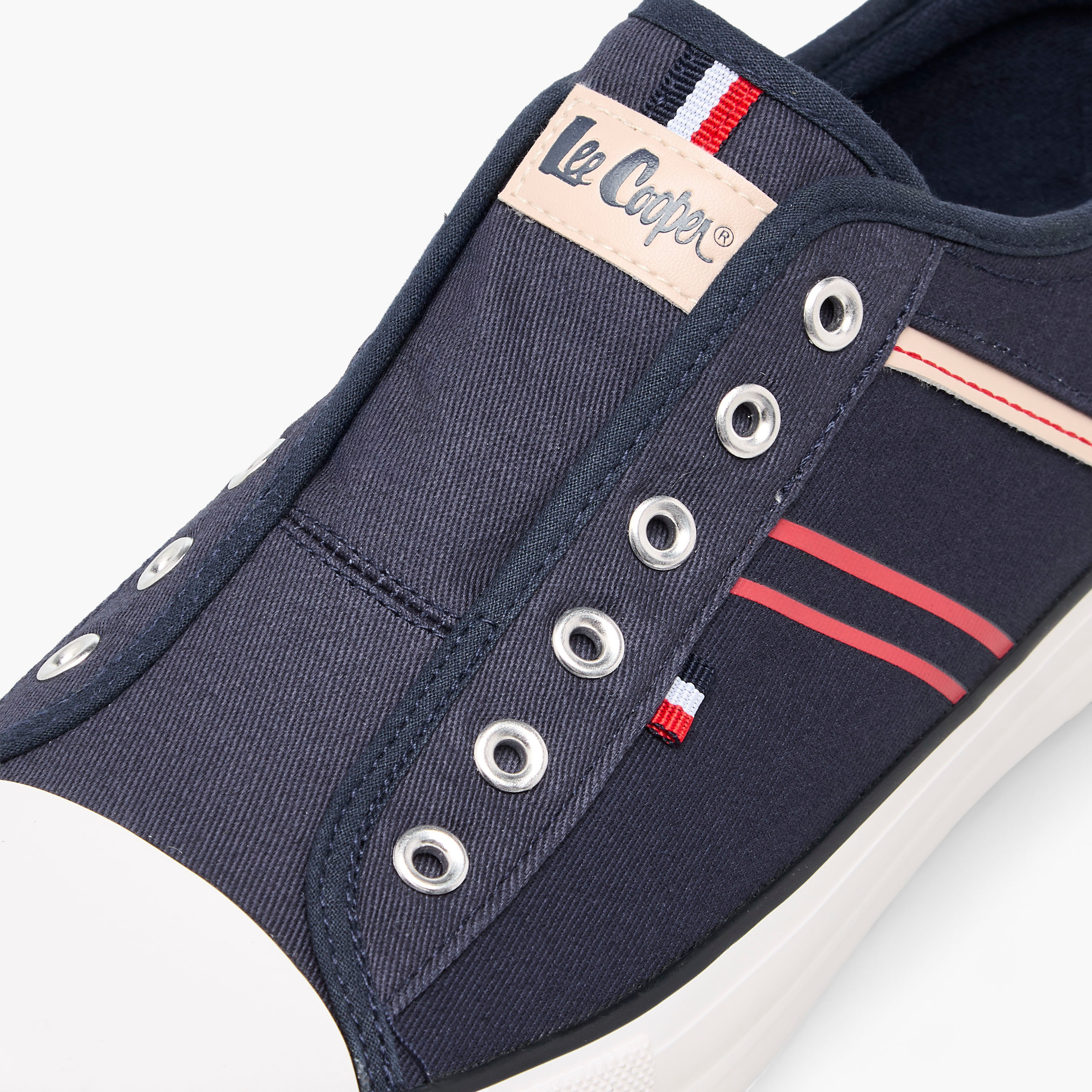 حذاء قماش مقلم سهل الارتداء للرجال من لي كوبر-men-shoes-sneakers-image-4