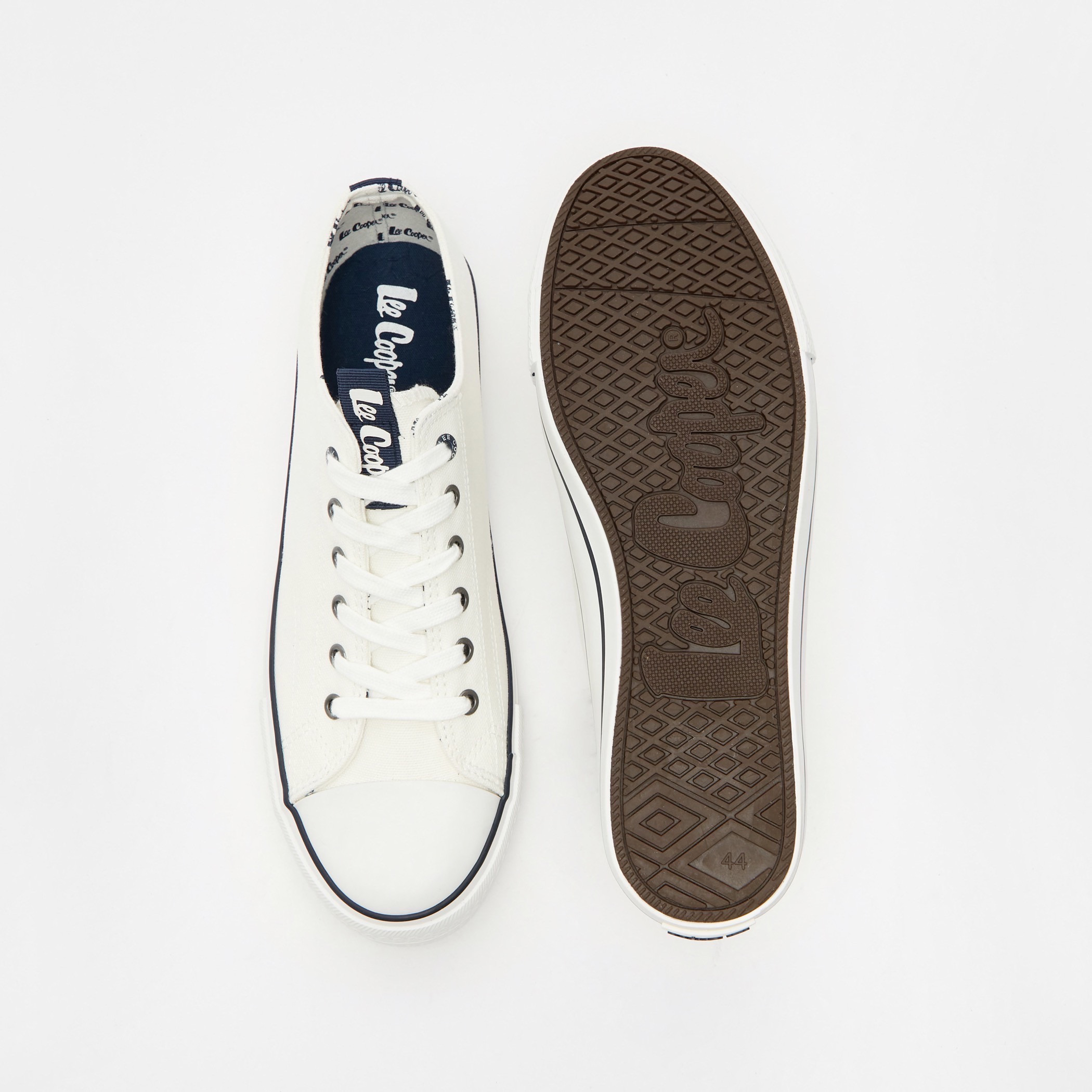 Lee cooper hot sale white canvas shoes