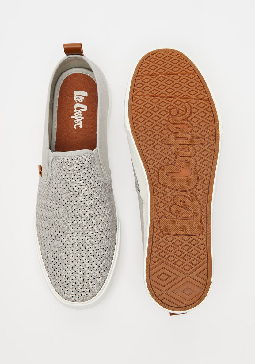 Lee Cooper Men's Textured Slip-On Low-Ankle Sneakers Shoes-Men%27s Sneakers-image-4
