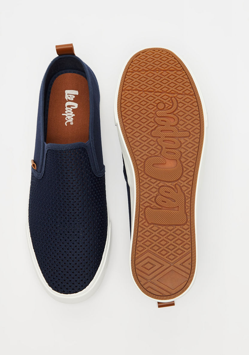Lee Cooper Men's Textured Slip-On Low-Ankle Sneakers Shoes-Men%27s Sneakers-image-4