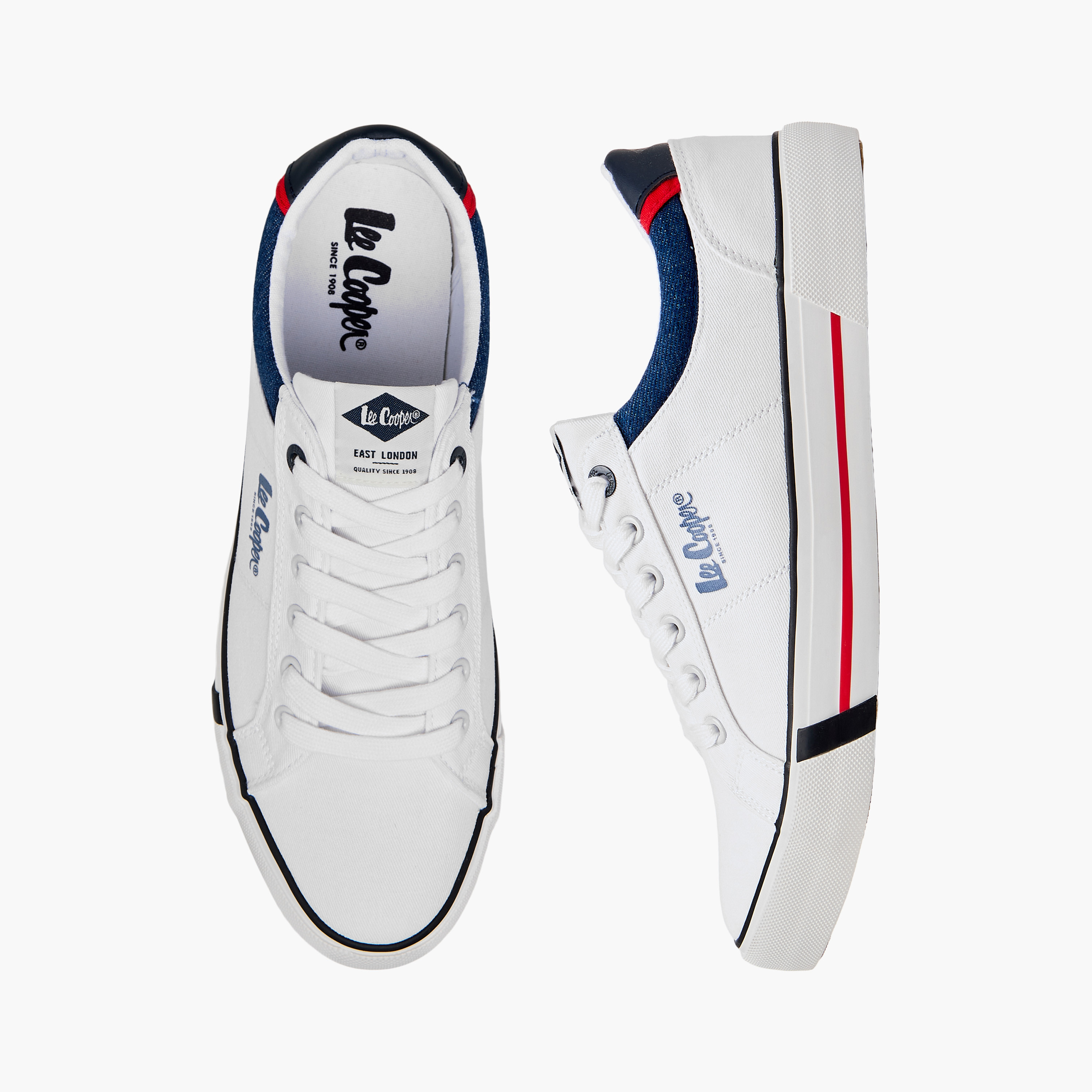 حذاء سنيكرز بتفاصيل شعار ورباط إغلاق للرجال من لي كوبر-men-shoes-sneakers-image-1