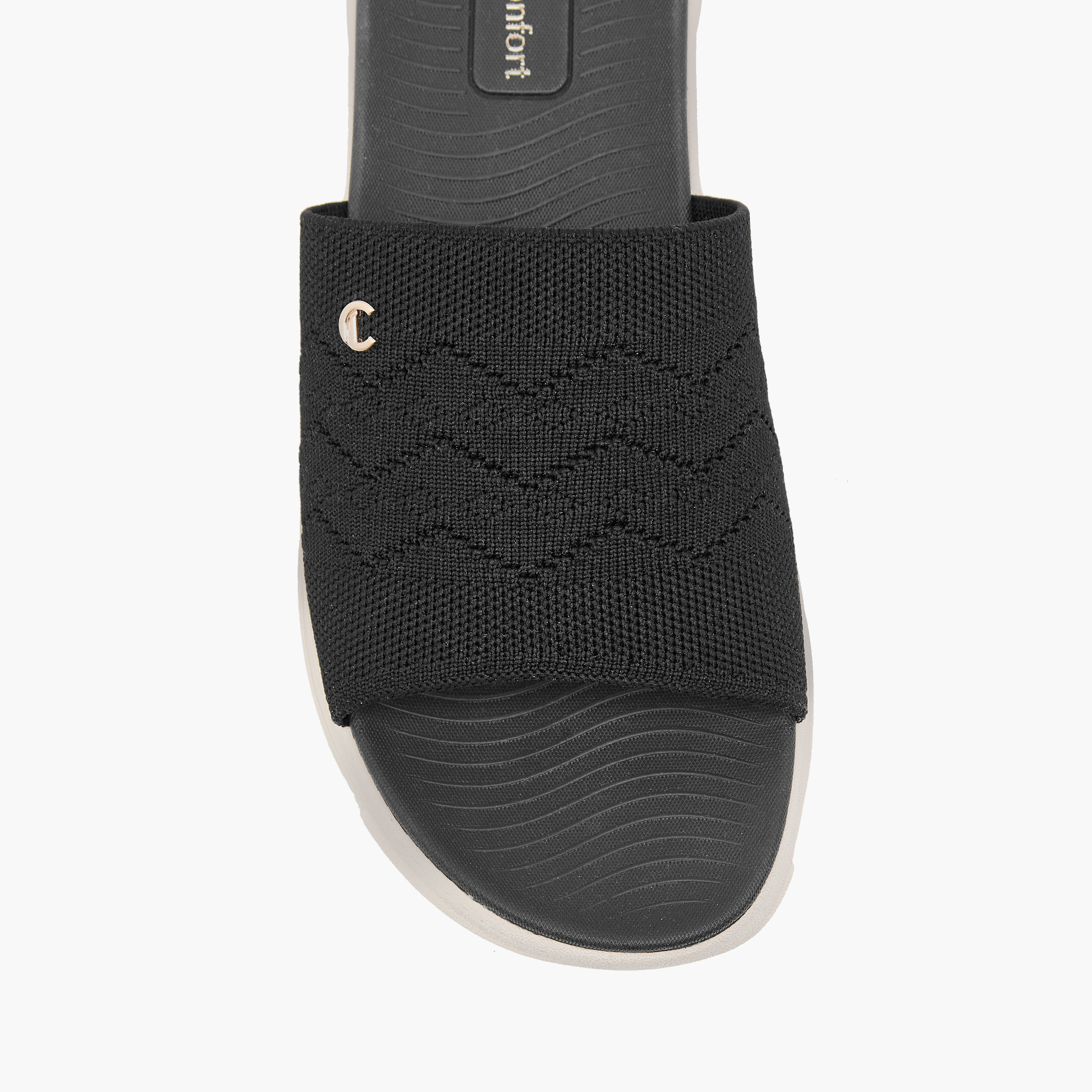 Le Confort Textured Slip-On Comfort Sandals-women-shoes-flats-sandals-image-3
