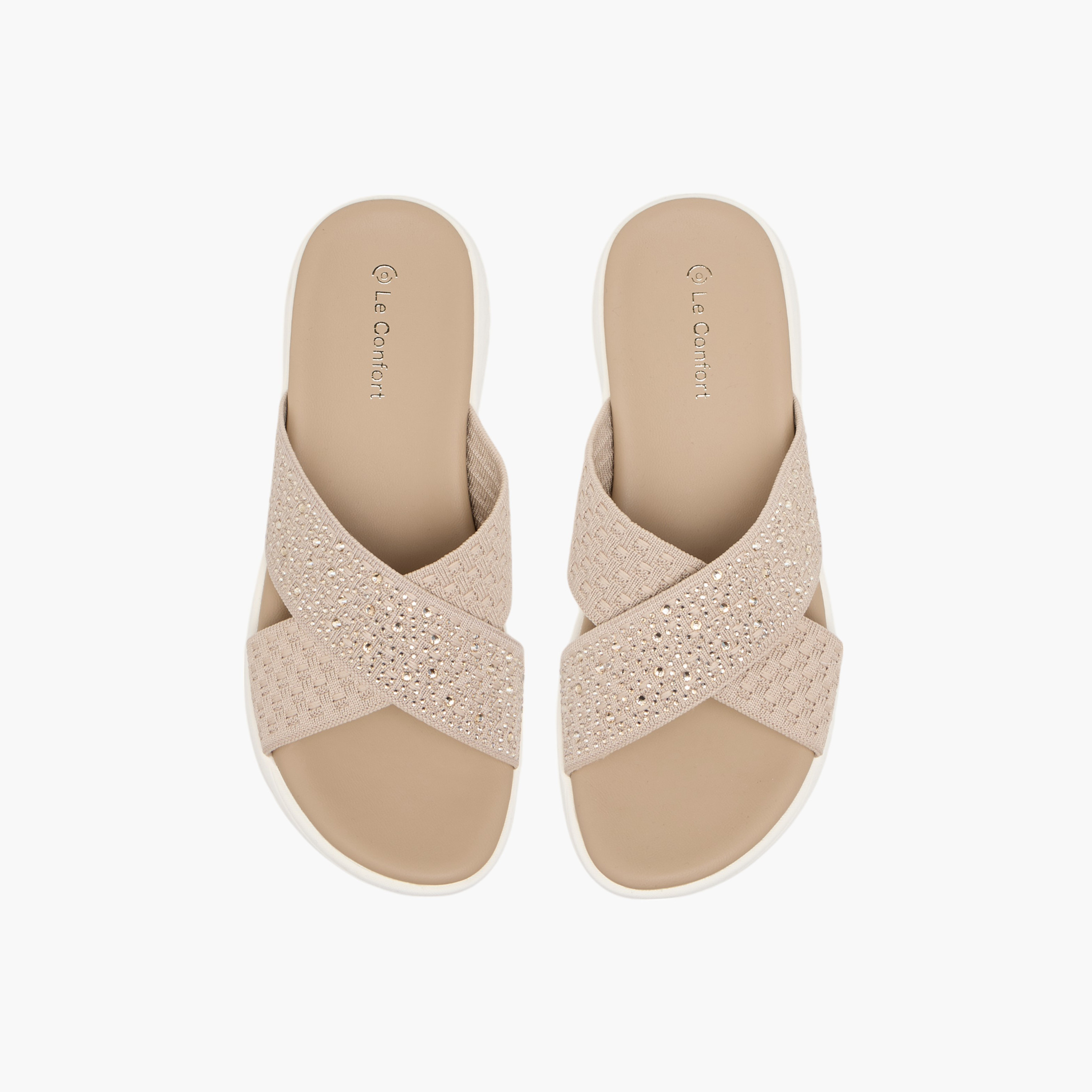 Le Confort Embellished Cross Strap Sandals-women-shoes-sandals-heeled-image-1