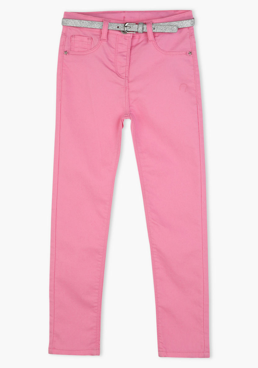 Juniors Full Length Jeans with Button Closure-Jeans and Jeggings-image-0