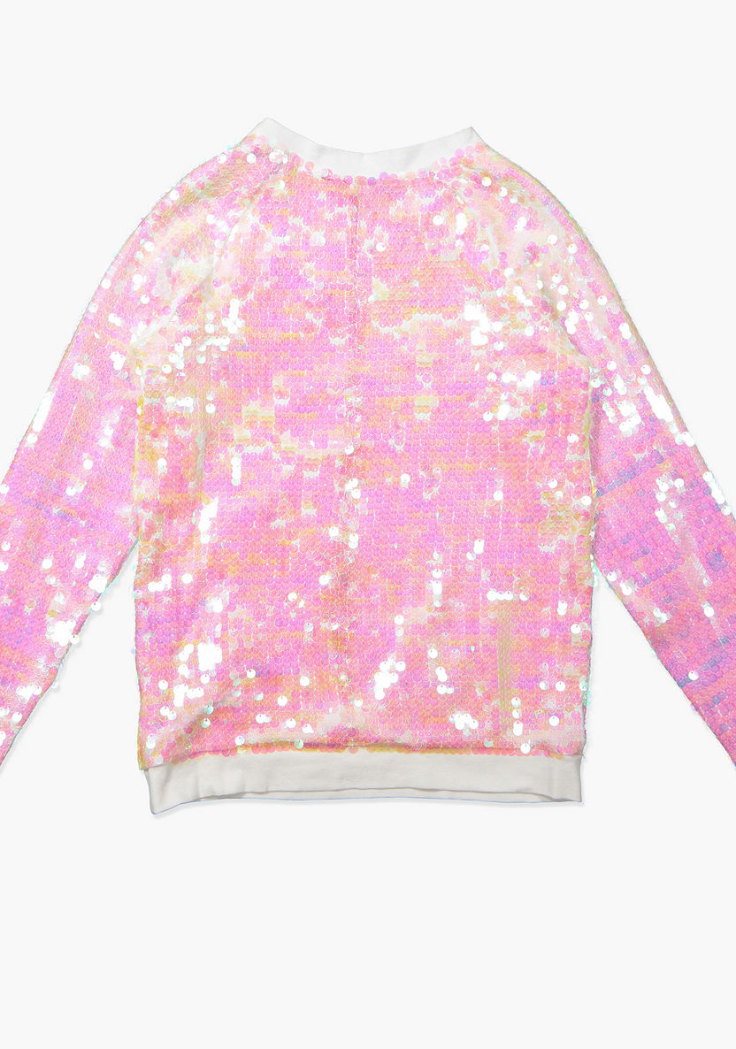 Hello Kitty Sequin Detail Long Sleeves Sweat Top-Blouses-image-1