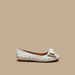 Little Missy Heart Cutwork Slip-On Ballerina Shoes with Bow Accent-Girl%27s Ballerinas-thumbnail-2