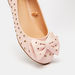 Little Missy Laser Cut Round Toe Ballerinas with Bow Accent-Girl%27s Ballerinas-thumbnailMobile-4