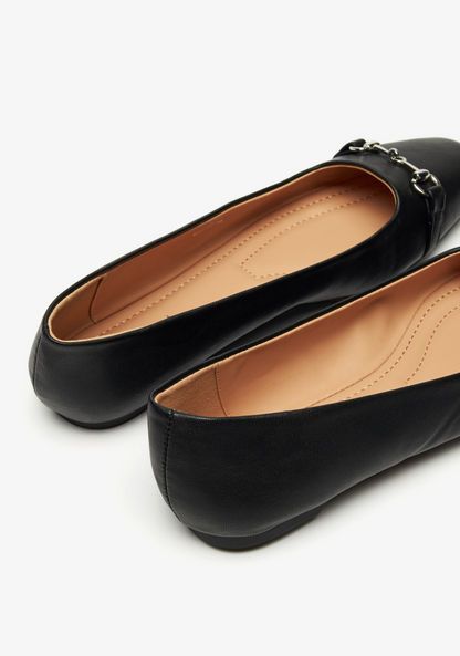 Le Confort Solid Slip-On Square Toe Ballerina Shoes