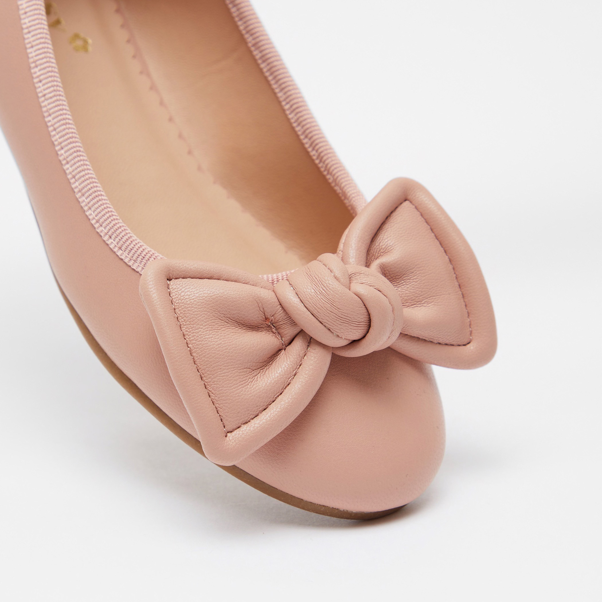 حذاء باليرينا بمقدمة مستديرة وفيونكة من ليتل ميسي-girls-shoes-ballerinas-image-4