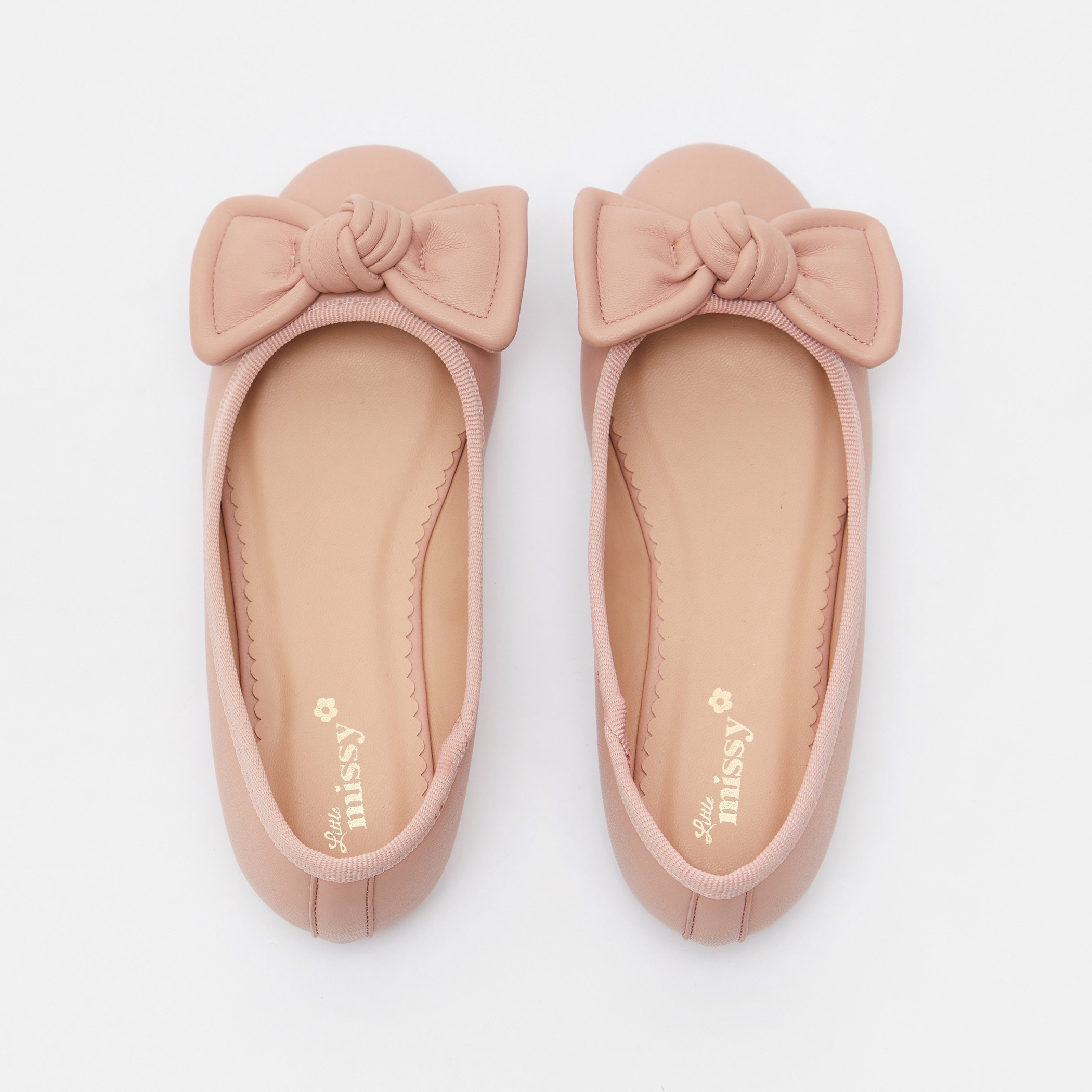 حذاء باليرينا بمقدمة مستديرة وفيونكة من ليتل ميسي-girls-shoes-ballerinas-image-5