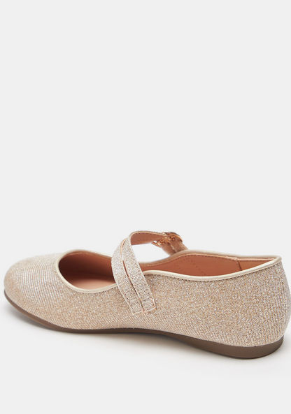 Little Missy Glitter Textured Mary Jane Shoes with Buckle Closure-Girl%27s Casual Shoes-image-3