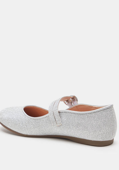 Little Missy Glitter Textured Mary Jane Shoes with Buckle Closure-Girl%27s Casual Shoes-image-2