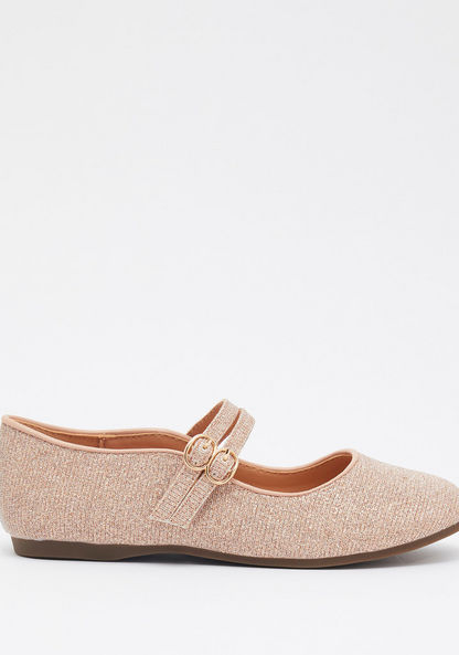 Textured Mary Jane Shoes with Buckle Closure-Girl%27s Casual Shoes-image-0