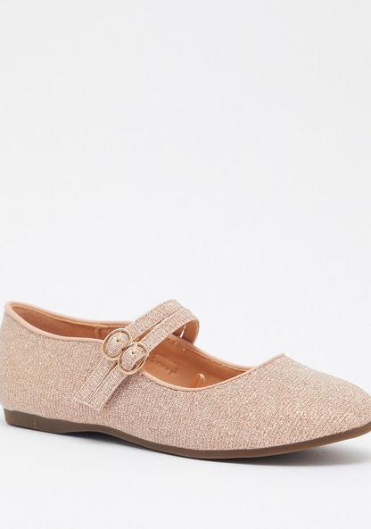 Textured Mary Jane Shoes with Buckle Closure-Girl%27s Casual Shoes-image-1