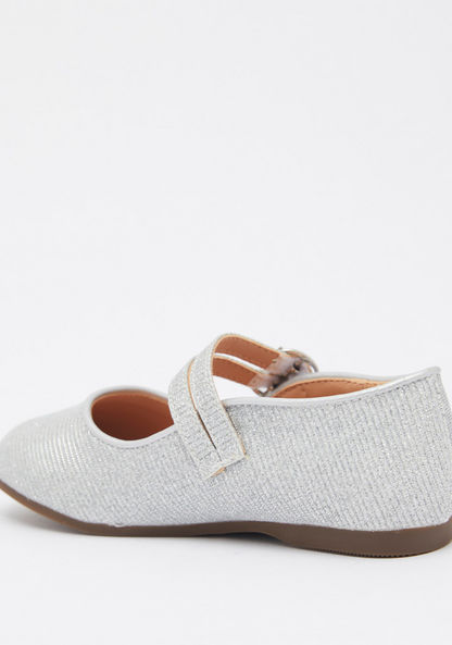 Textured Mary Jane Ballerinas with Buckle Closure-Girl%27s Casual Shoes-image-2