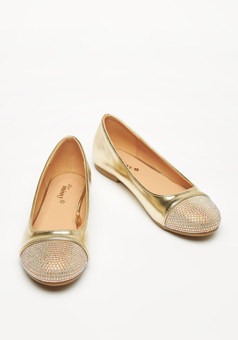 Little Missy Embellished Slip-On Ballerina Shoes-Girl%27s Ballerinas-image-1