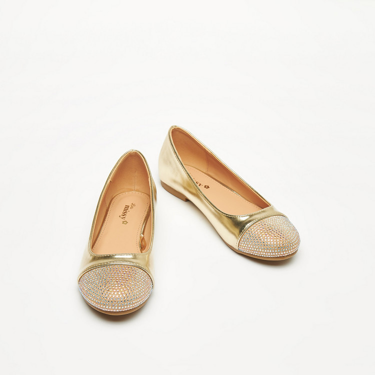 Little Missy Embellished Slip-On Ballerina Shoes