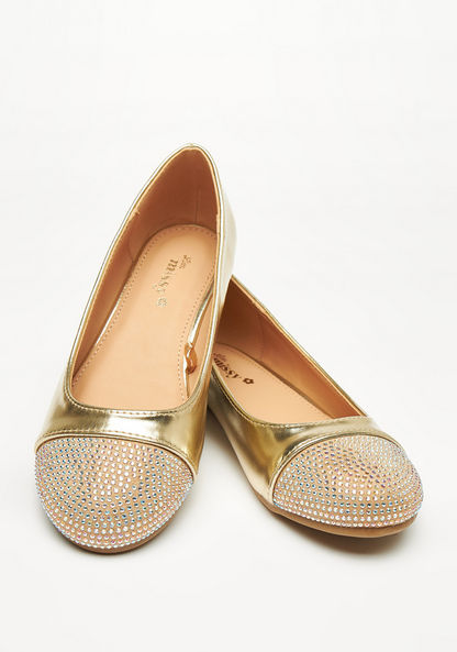Little Missy Embellished Slip-On Ballerina Shoes-Girl%27s Ballerinas-image-3