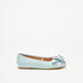 Little Missy Floral Accented Slip-On Ballerina Shoes-Girl%27s Ballerinas-thumbnail-2