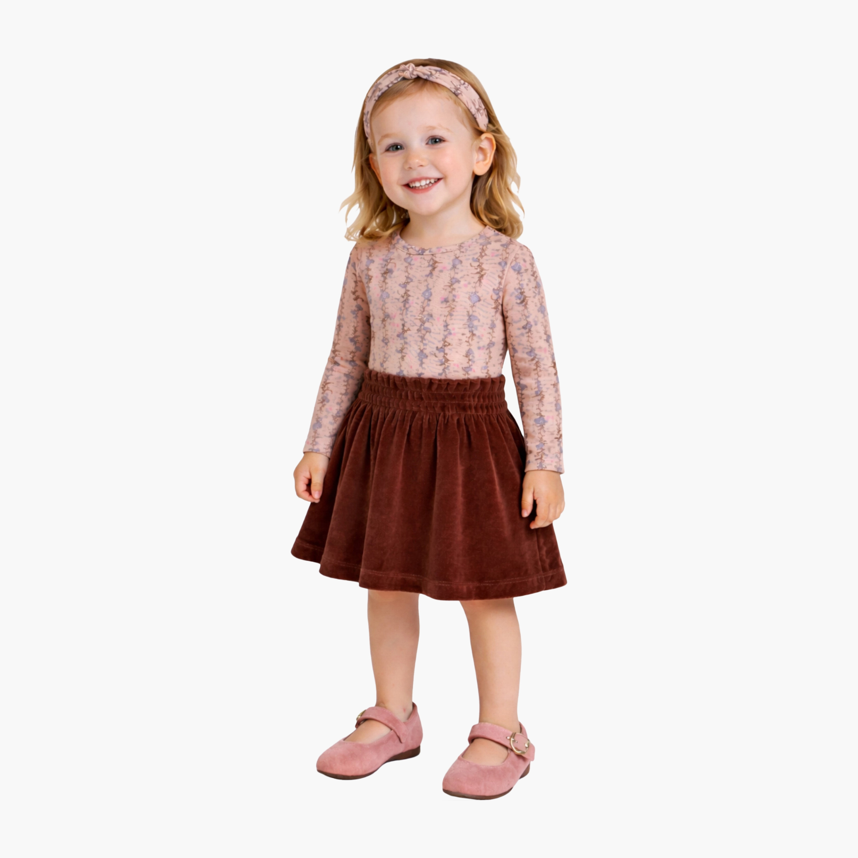 Dirkje 2-Piece Colour Blocked Long Sleeves Dress with Hairband-girls-clothing-dressesandjumpsuits-image-1