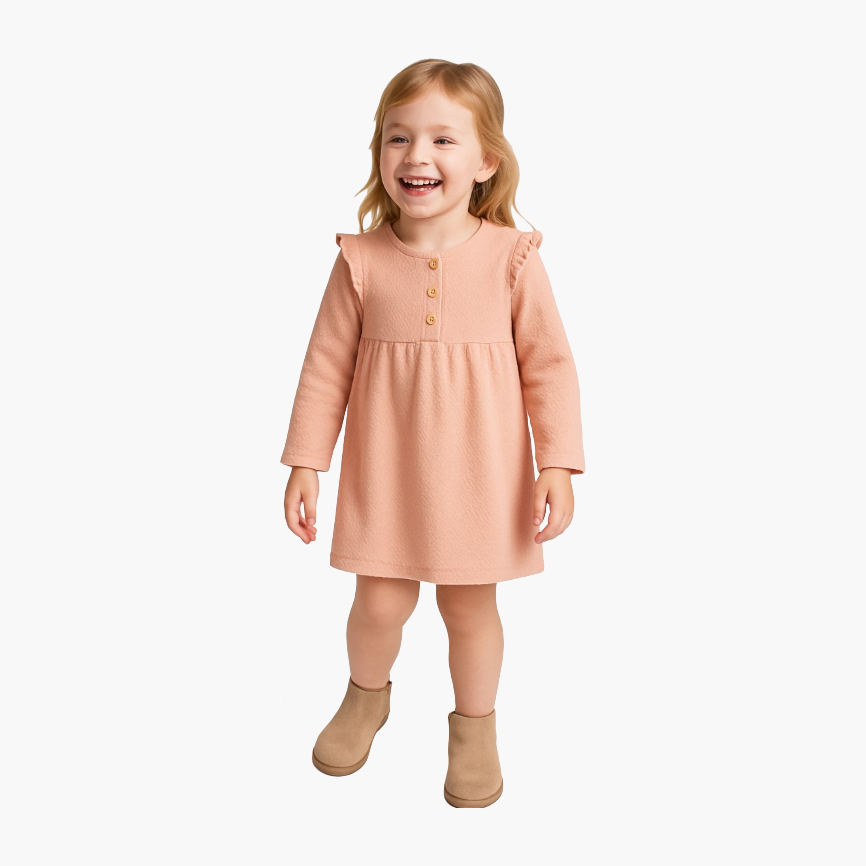 Dirkje Solid Long Sleeves Dress-girls-clothing-dressesandjumpsuits-image-1
