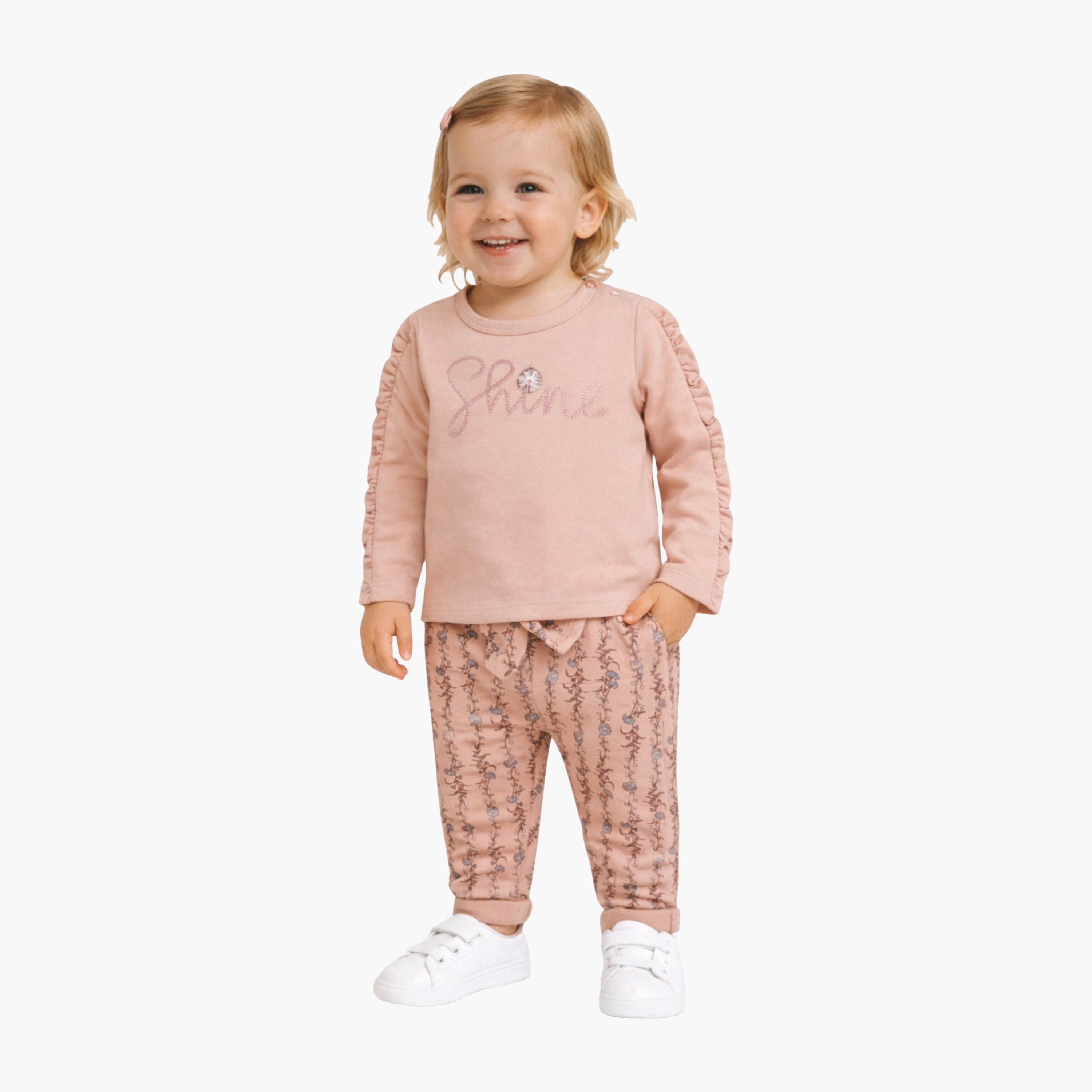 Dirkje 2-Piece Printed Long Sleeves T-Shirt with Pants-girls-clothing-winterwear-setsandcoords-image-1