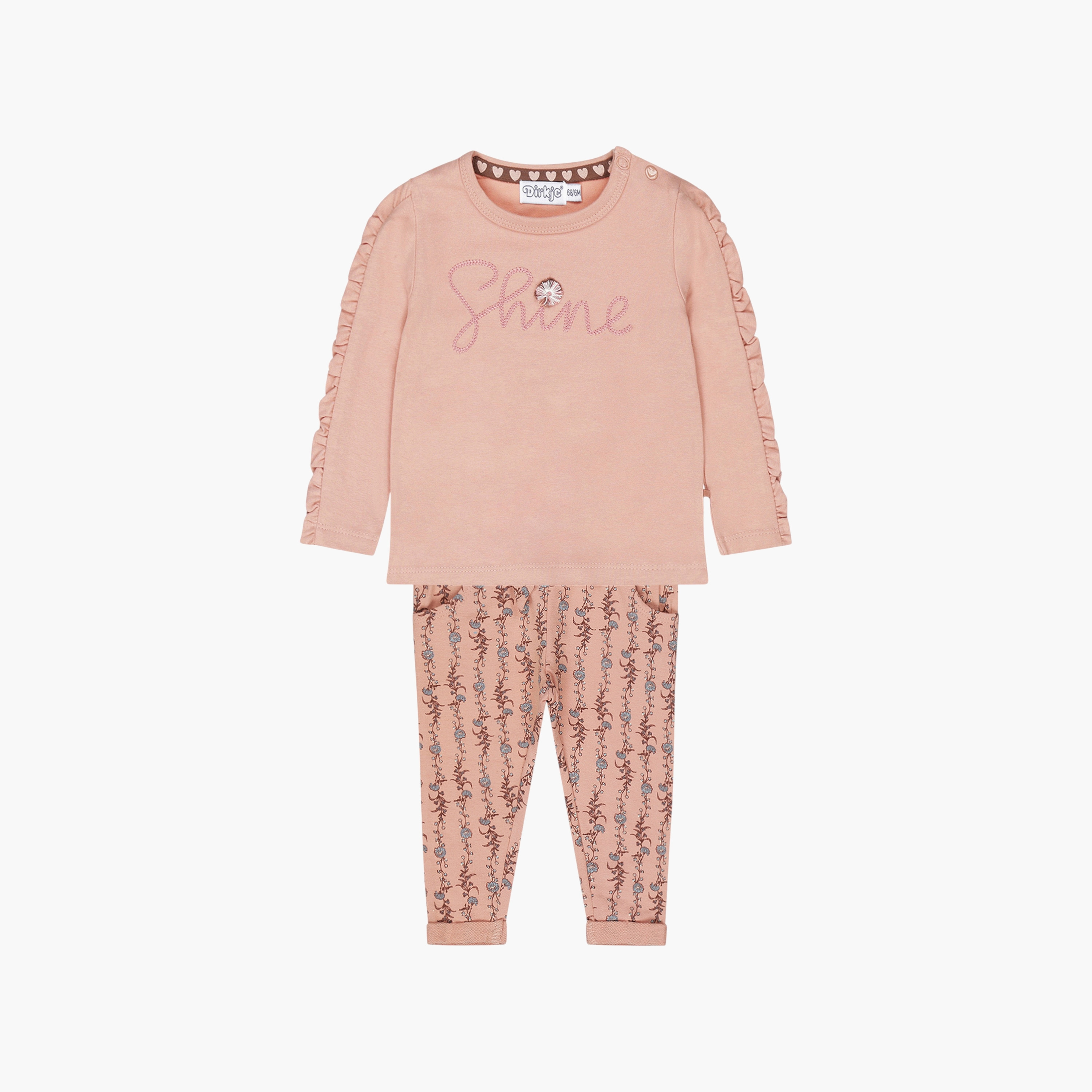 Dirkje 2-Piece Printed Long Sleeves T-Shirt with Pants-girls-clothing-winterwear-setsandcoords-image-2