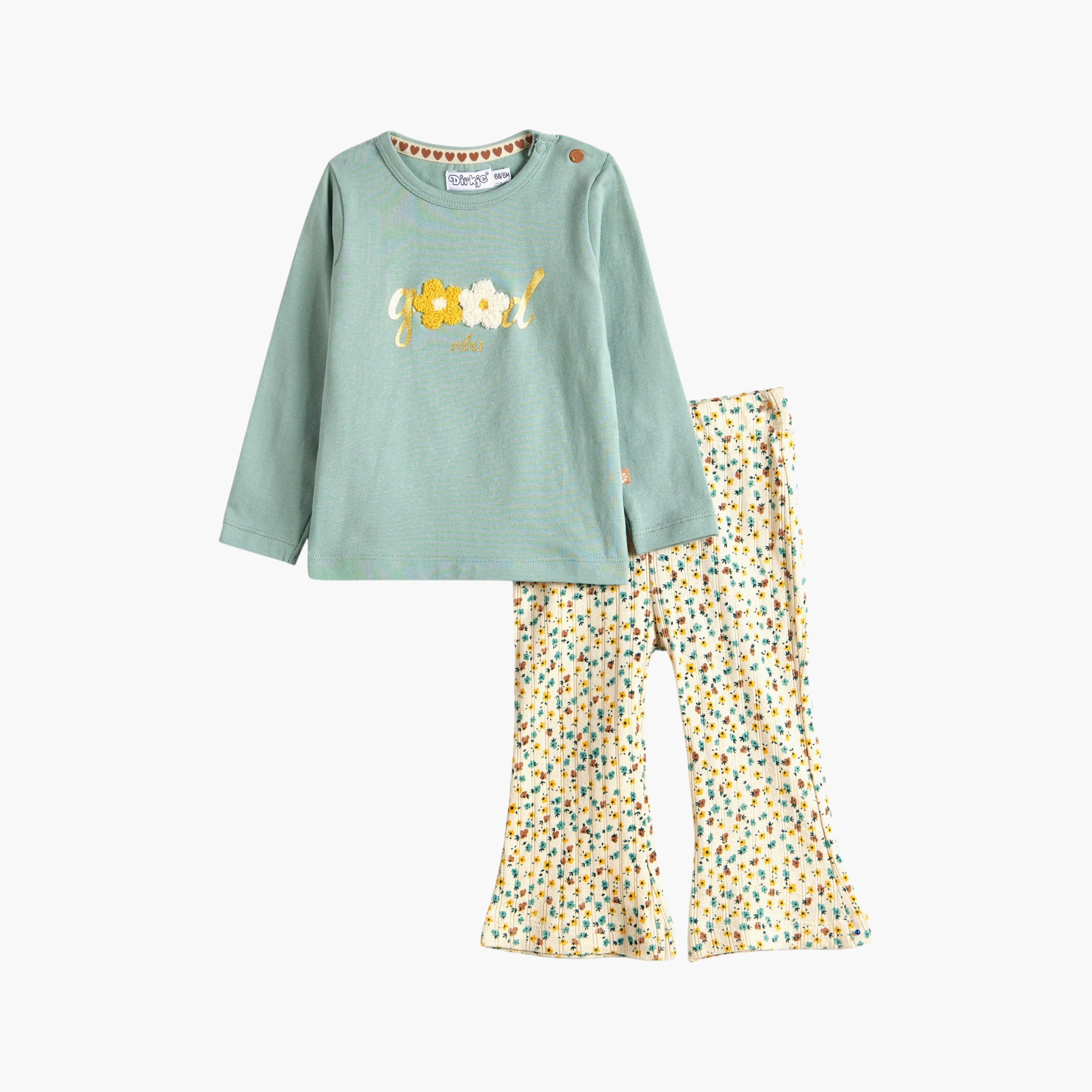 Dirkje 2-Piece Printed Long Sleeves T-Shirt with Pants-baby-girls-clothing-setsandcoords-image-2