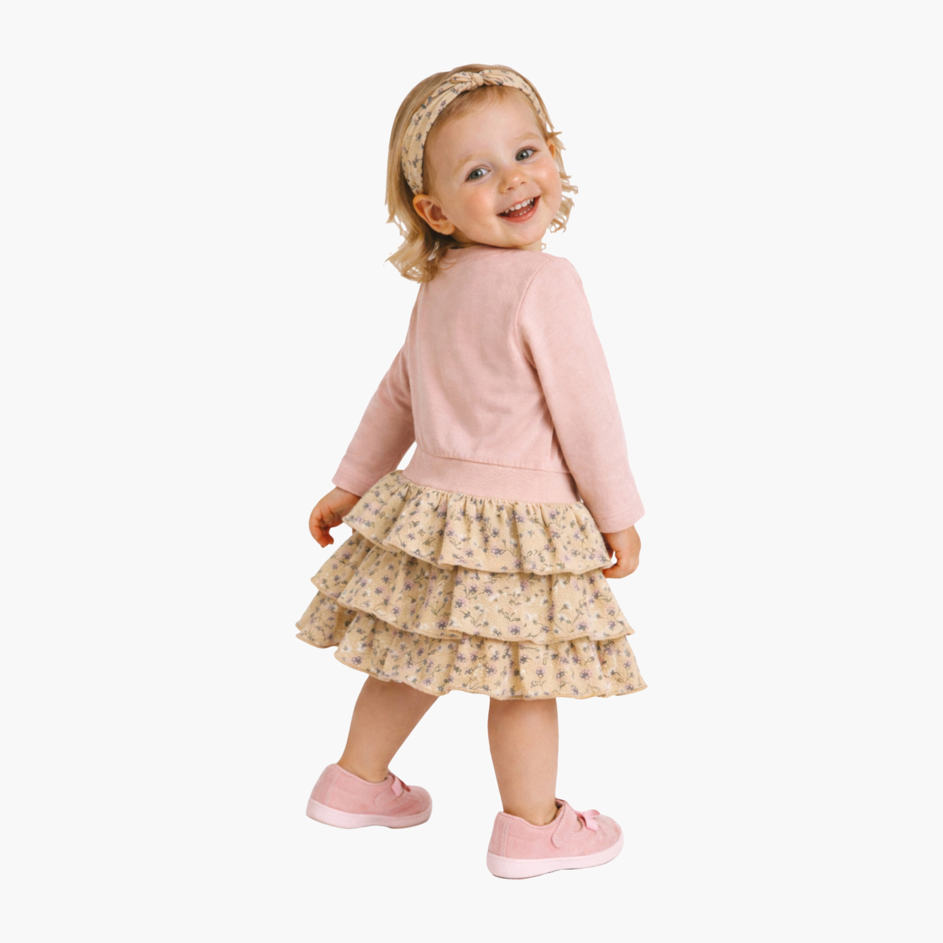 Dirkje 2-Piece Colour Blocked Long Sleeves Dress with Hairband-girls-clothing-dressesandjumpsuits-image-2
