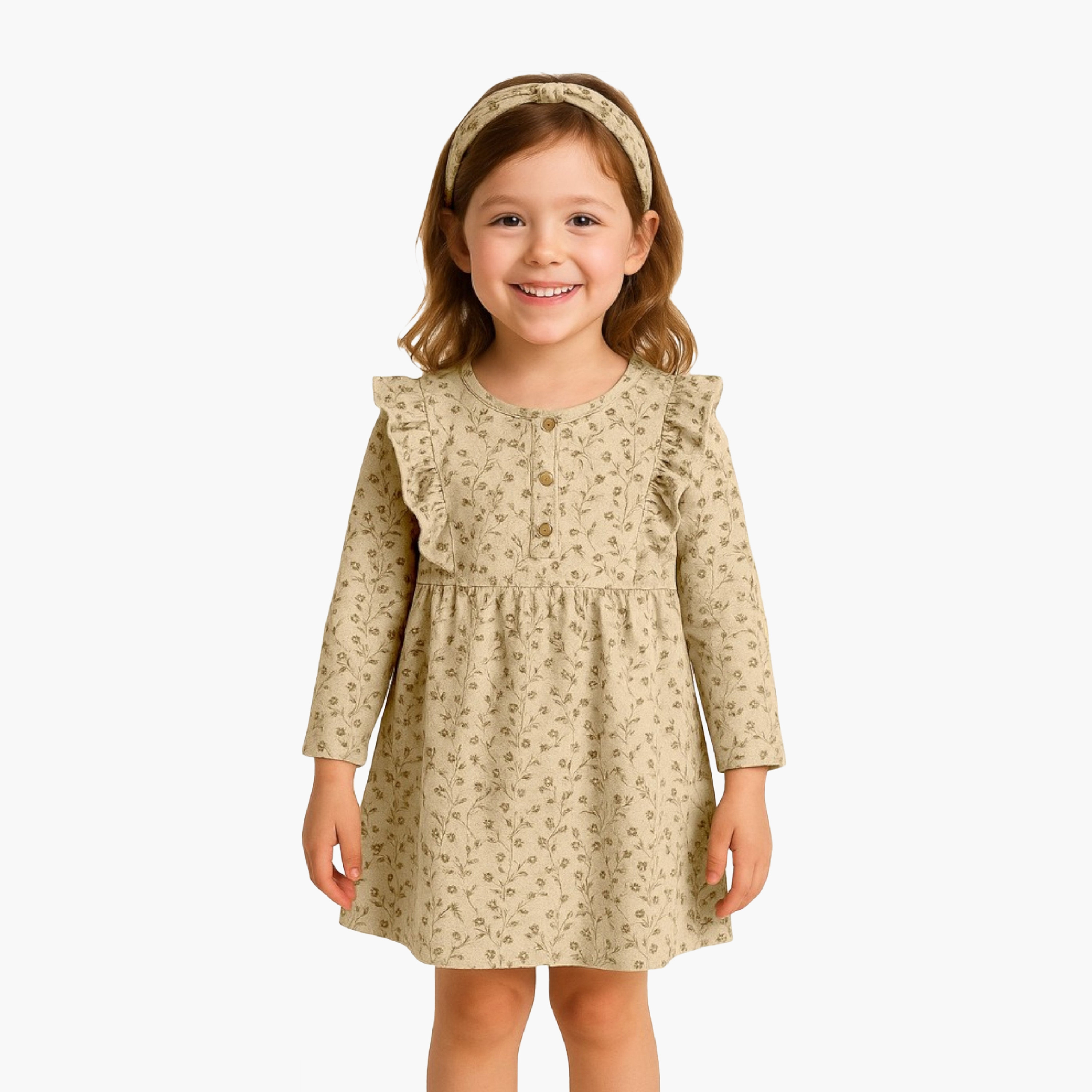 Dirkje Floral Printed Long Sleeves Dress-girls-clothing-dressesandjumpsuits-image-1