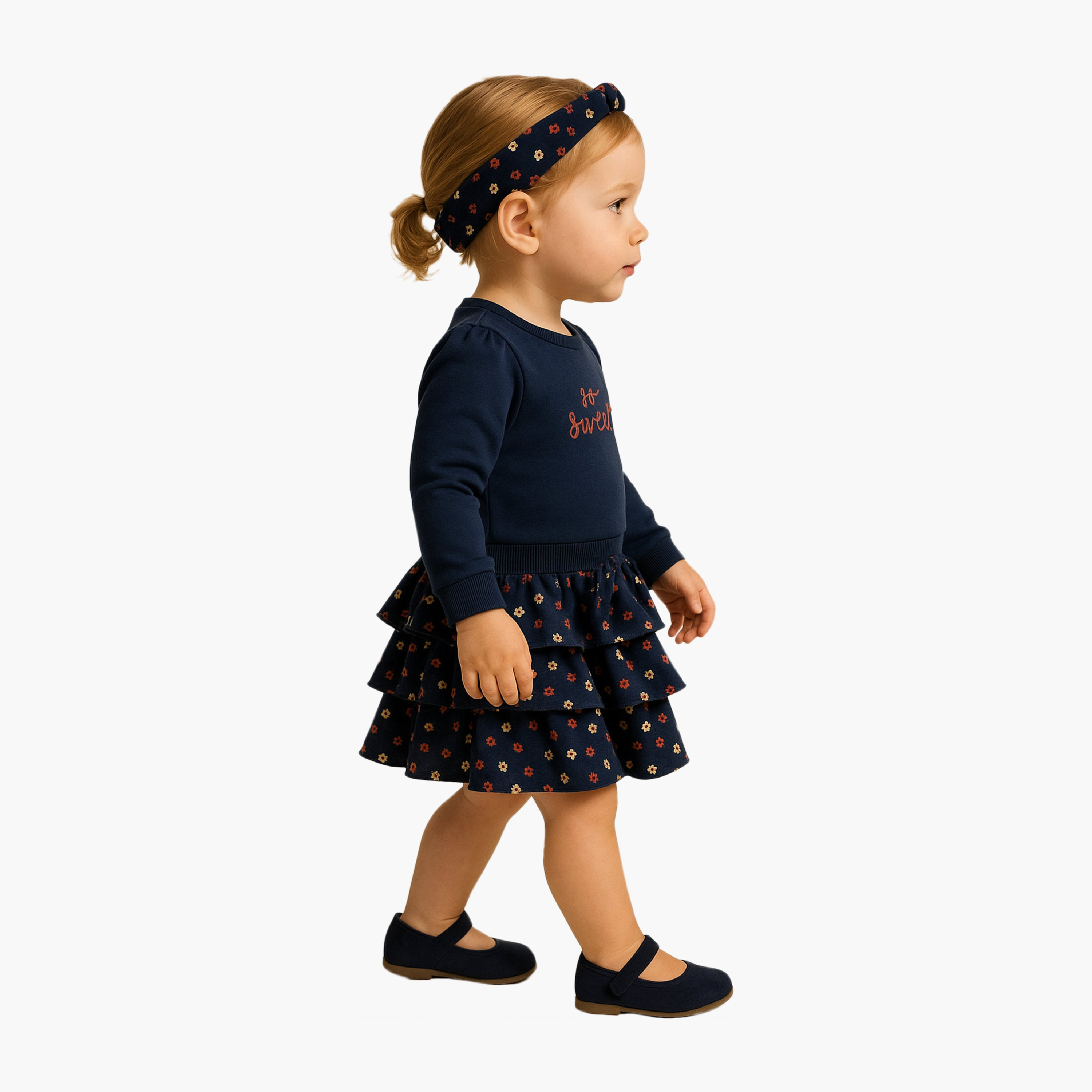 Dirkje 2-Piece Floral Printed Long Sleeves Dress with Hairband-girls-clothing-dressesandjumpsuits-image-2
